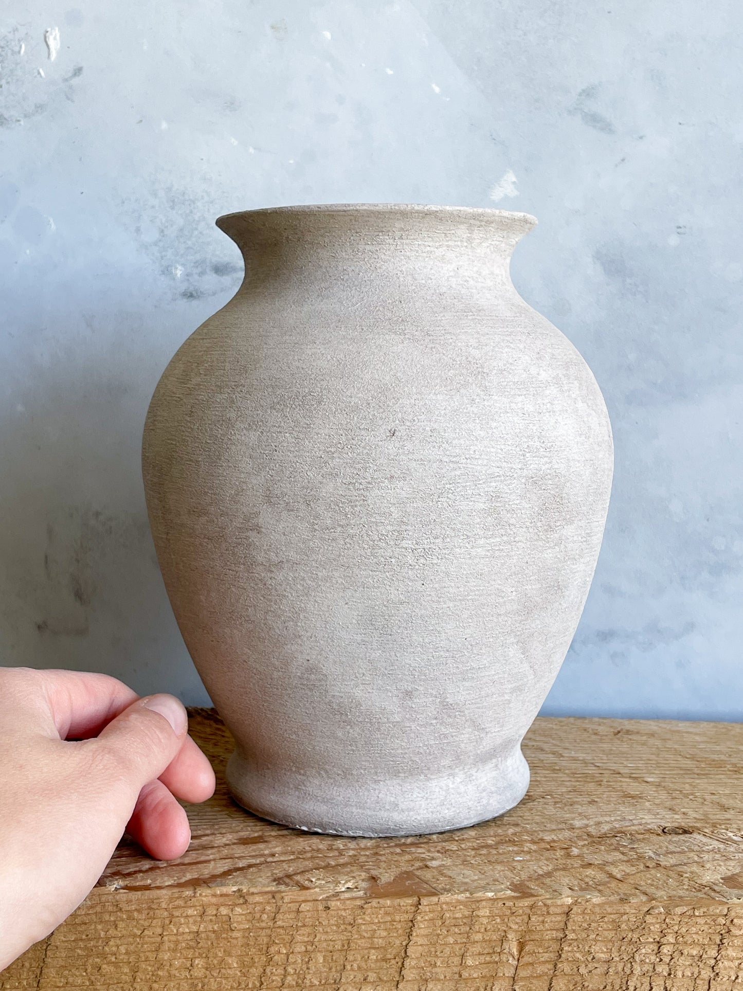 milos| rustic white textured decorative vase 07