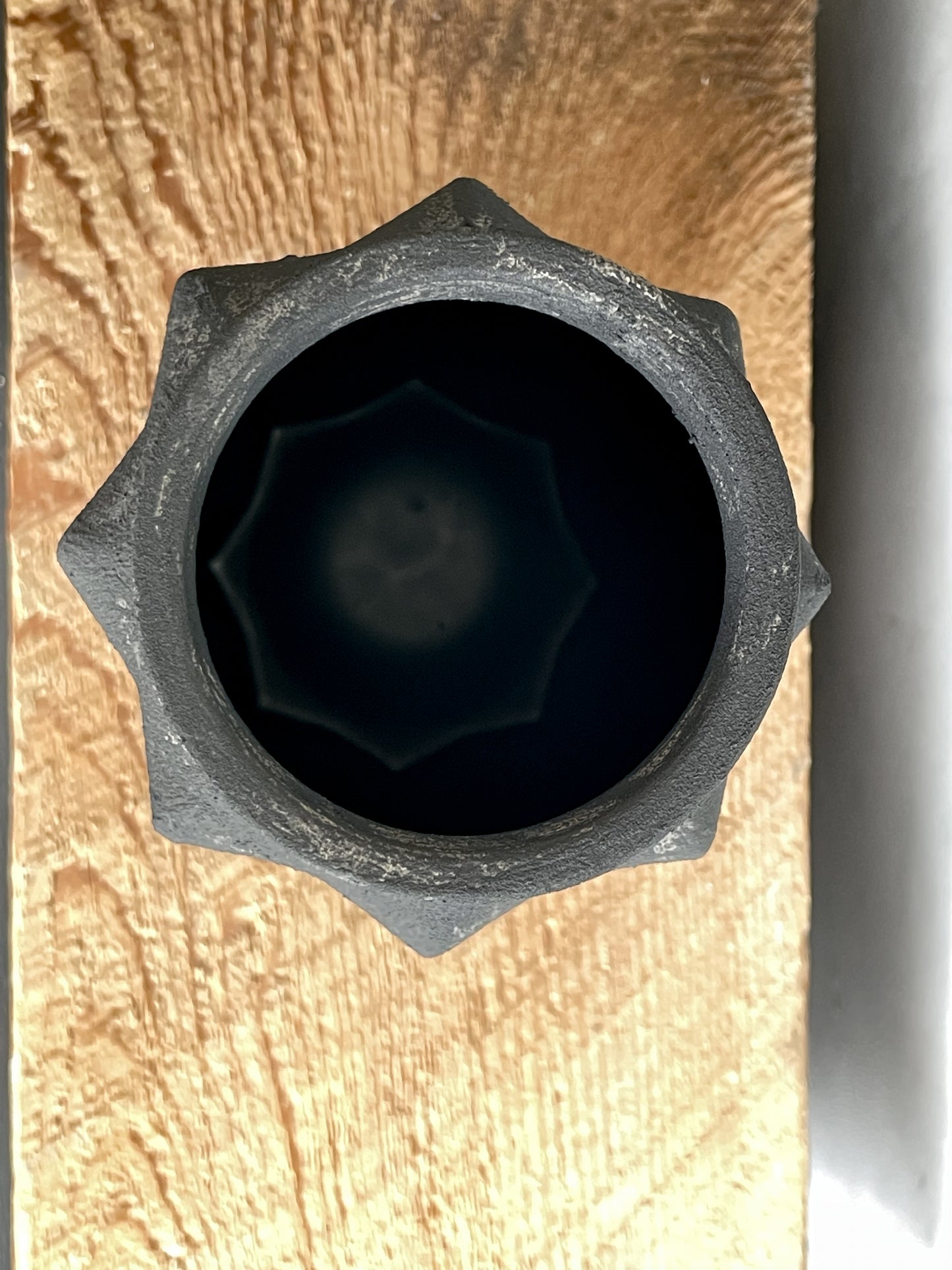 midnight| aged black textured decorative vase 21