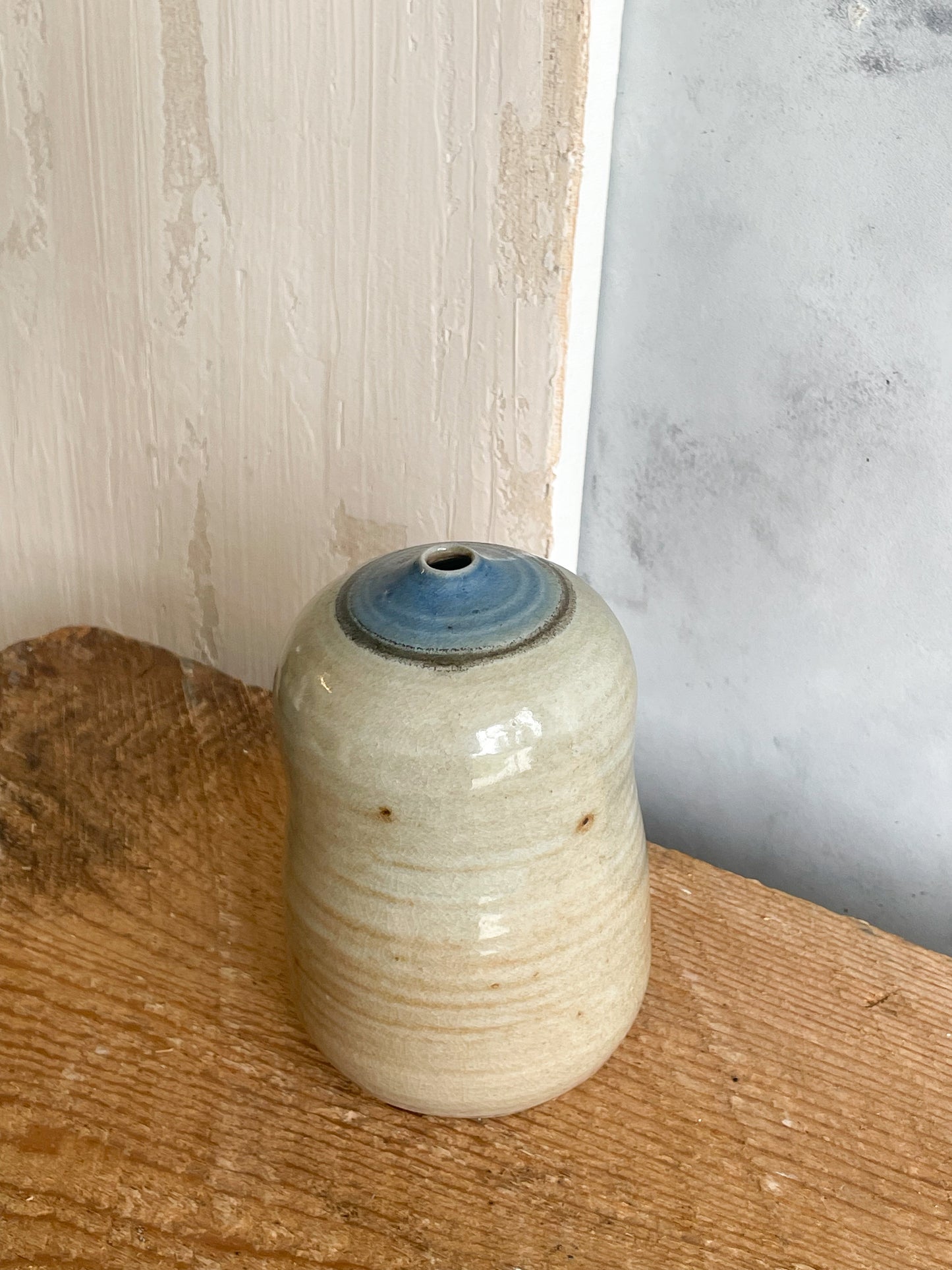 vintage handmade ceramic small vase