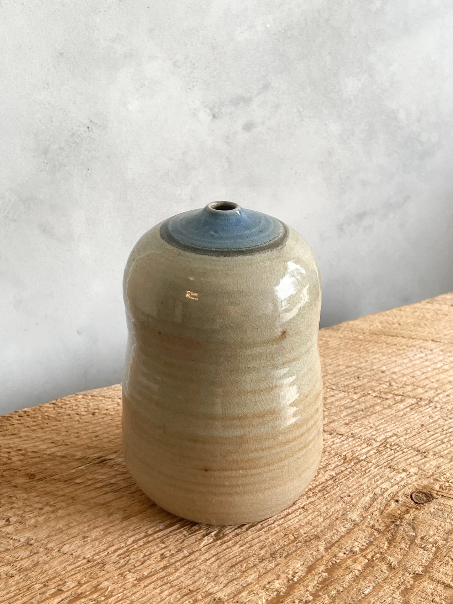 vintage handmade ceramic small vase