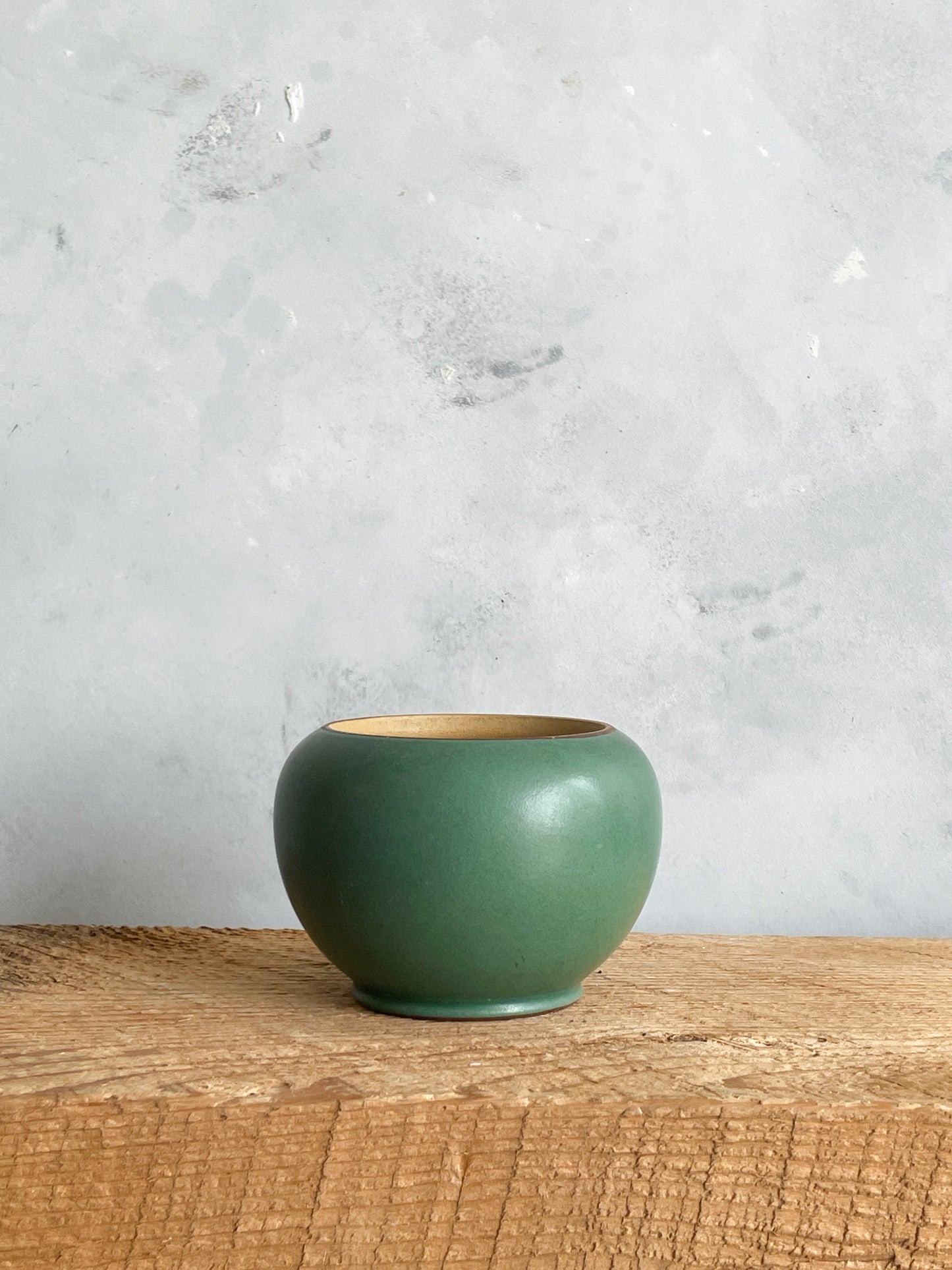 vintage small teal ceramic vase