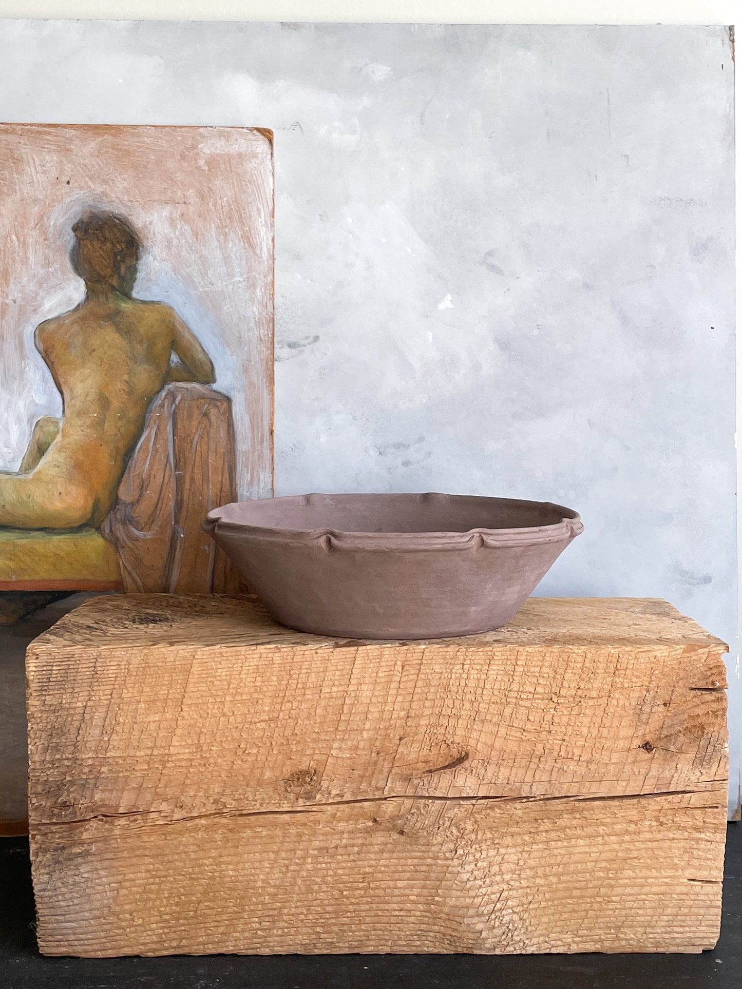 Earth Collection Handmade Ceramic Decorative Dish displayed as a centerpiece