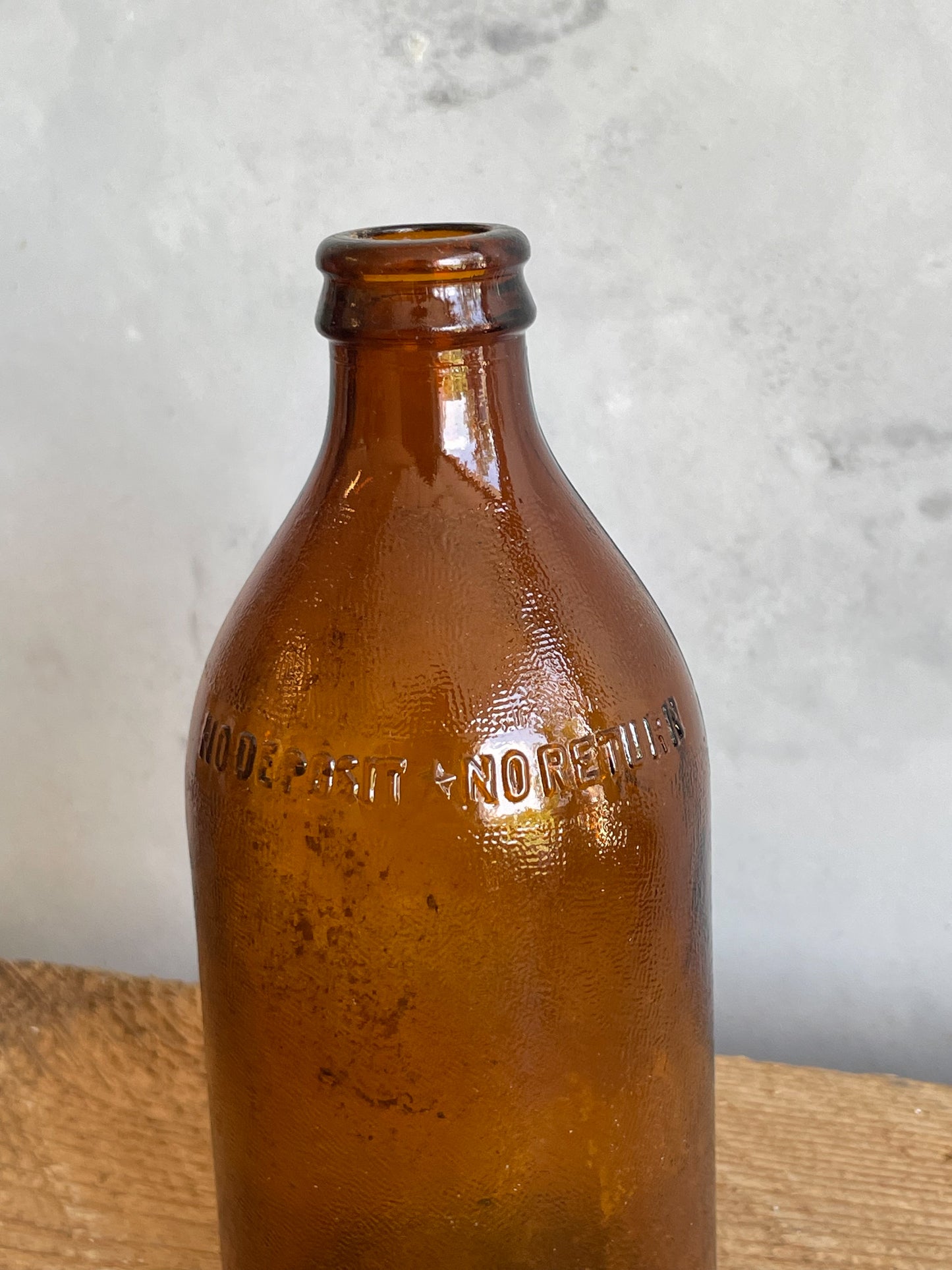 antique amber glass bottles | set 3