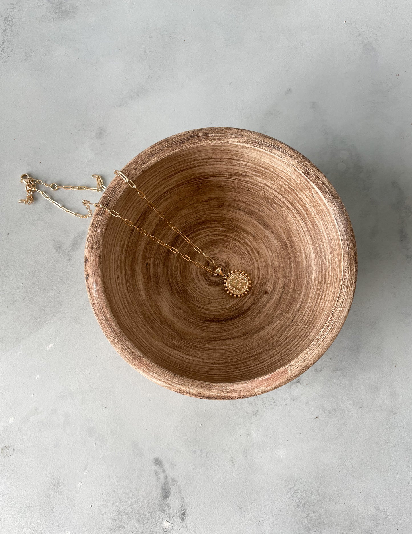 Handmade Small Ceramic Dish from Earth Collection used as jewelry holder