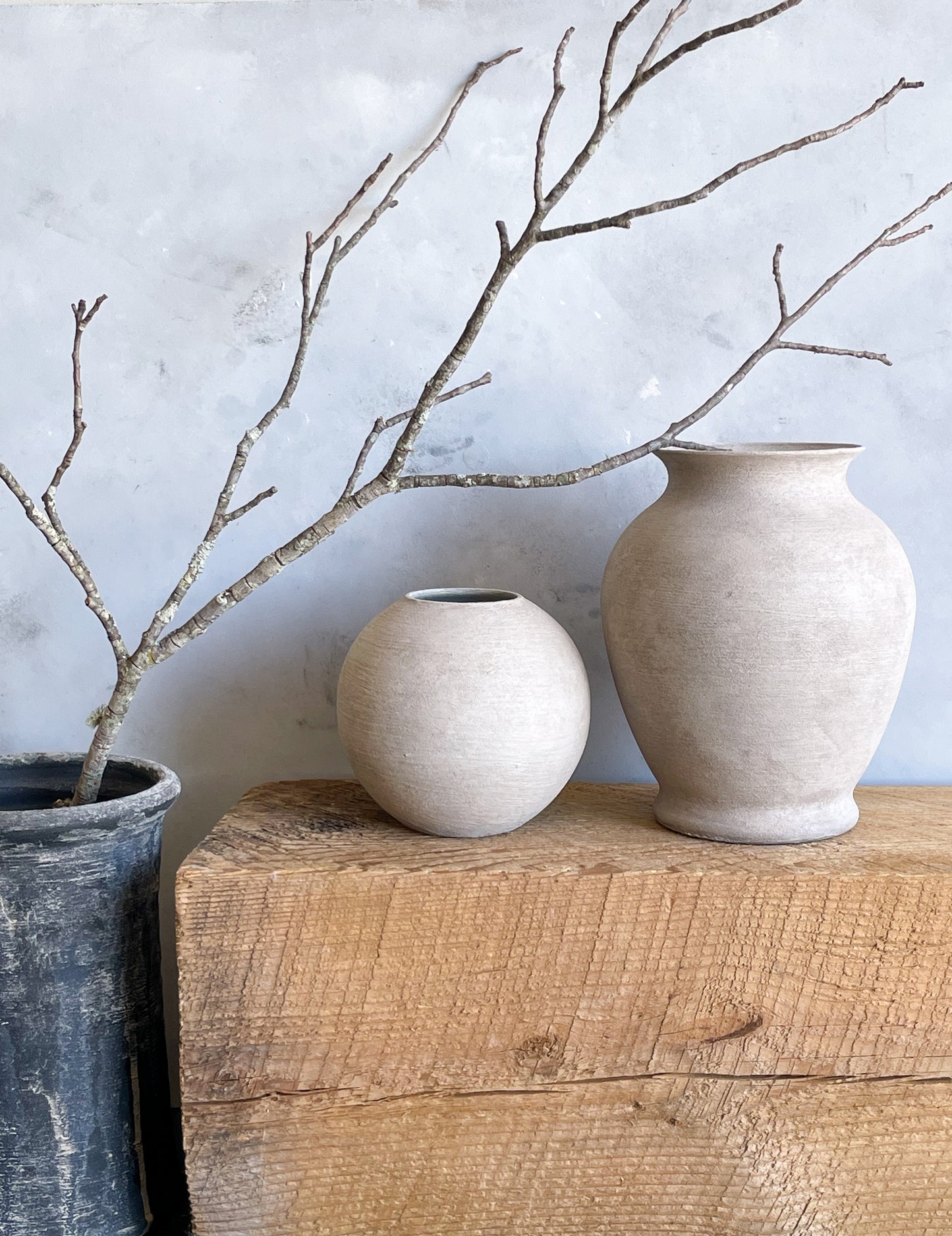 milos| rustic white textured decorative vase 08