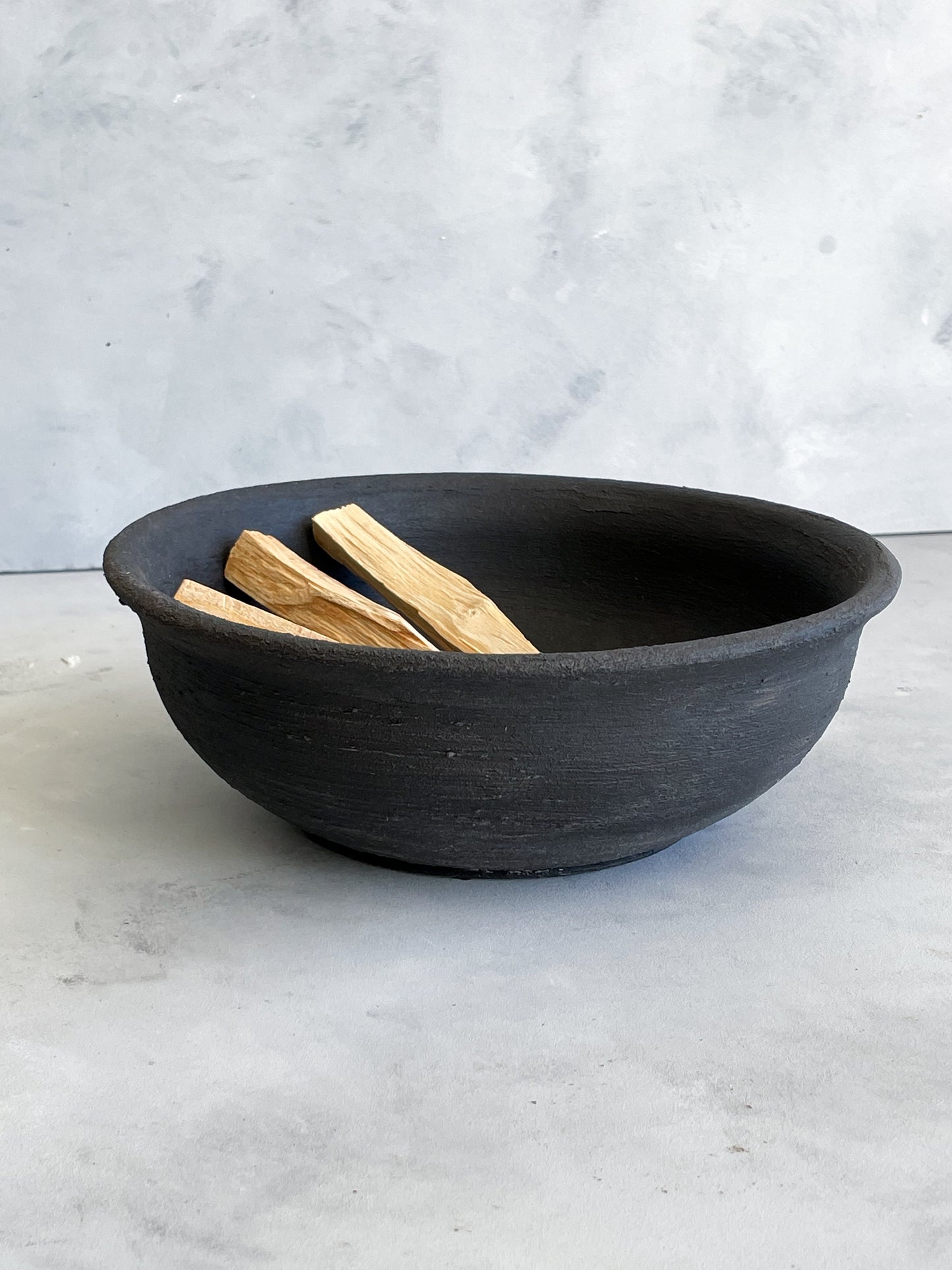 midnight| aged black textured decorative bowl 03