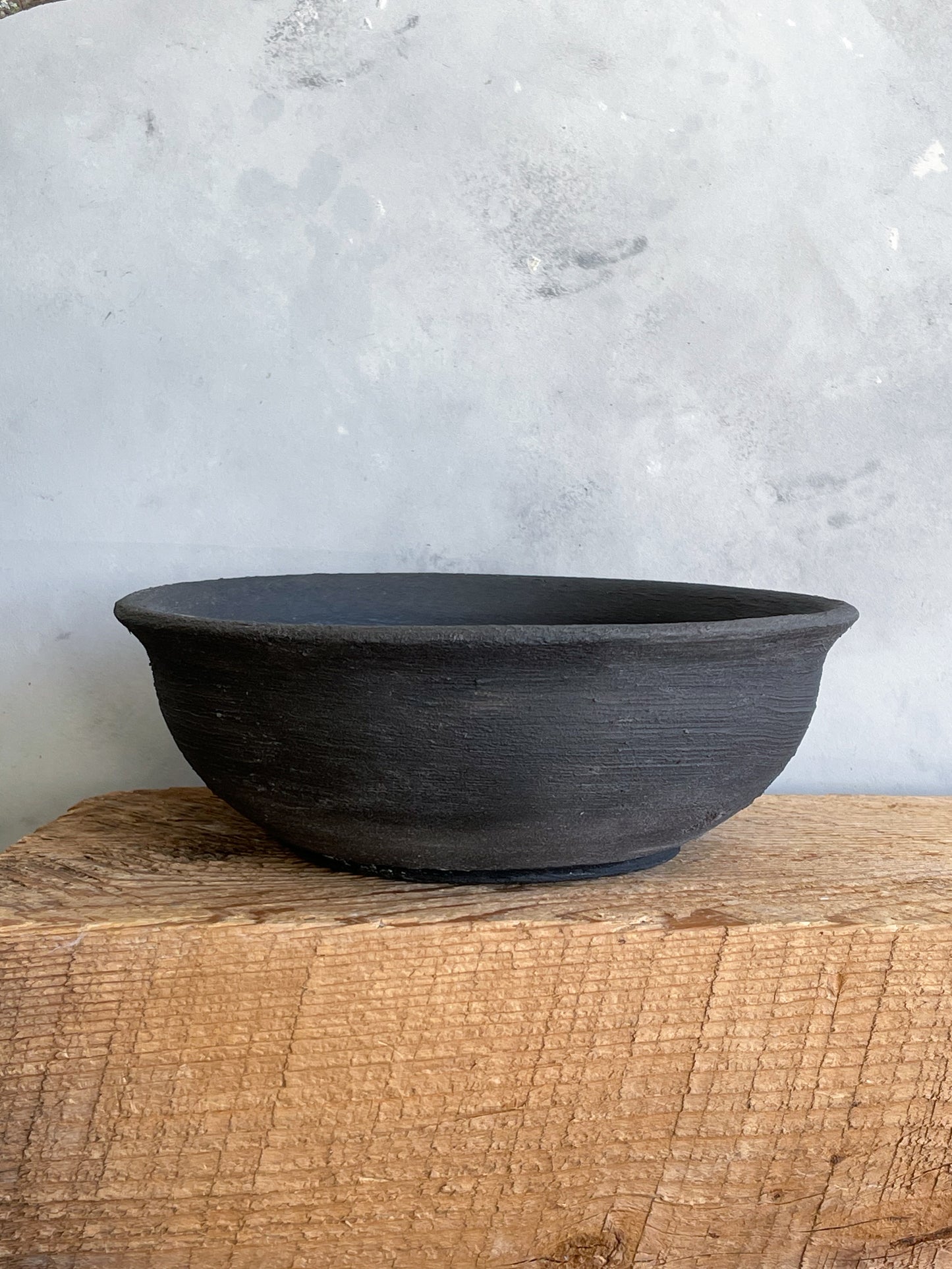 midnight| aged black textured decorative bowl 03