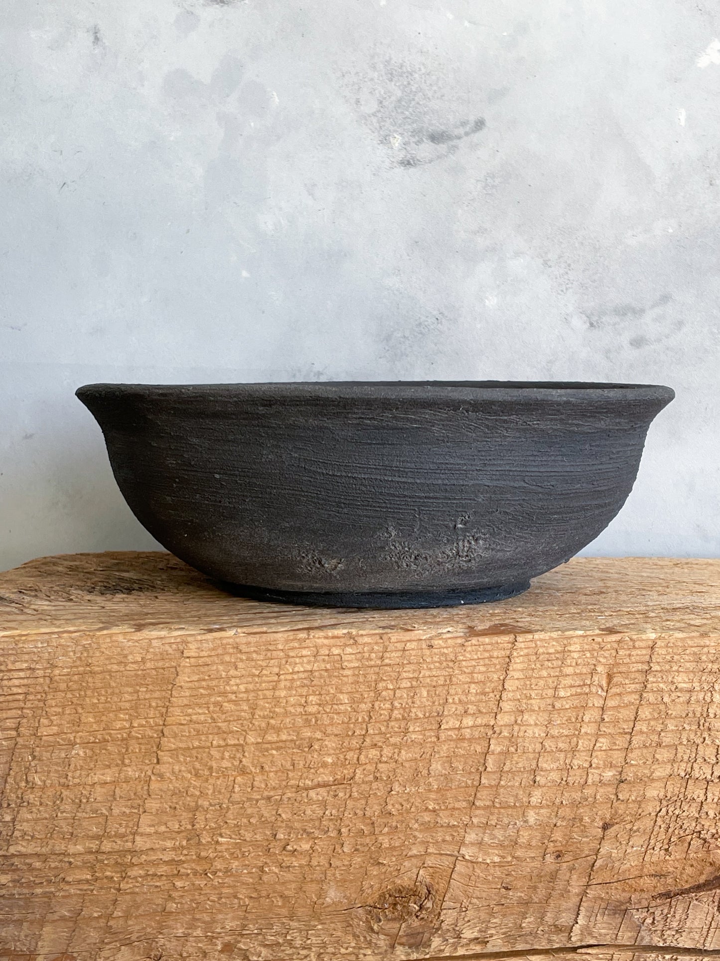 midnight| aged black textured decorative bowl 03