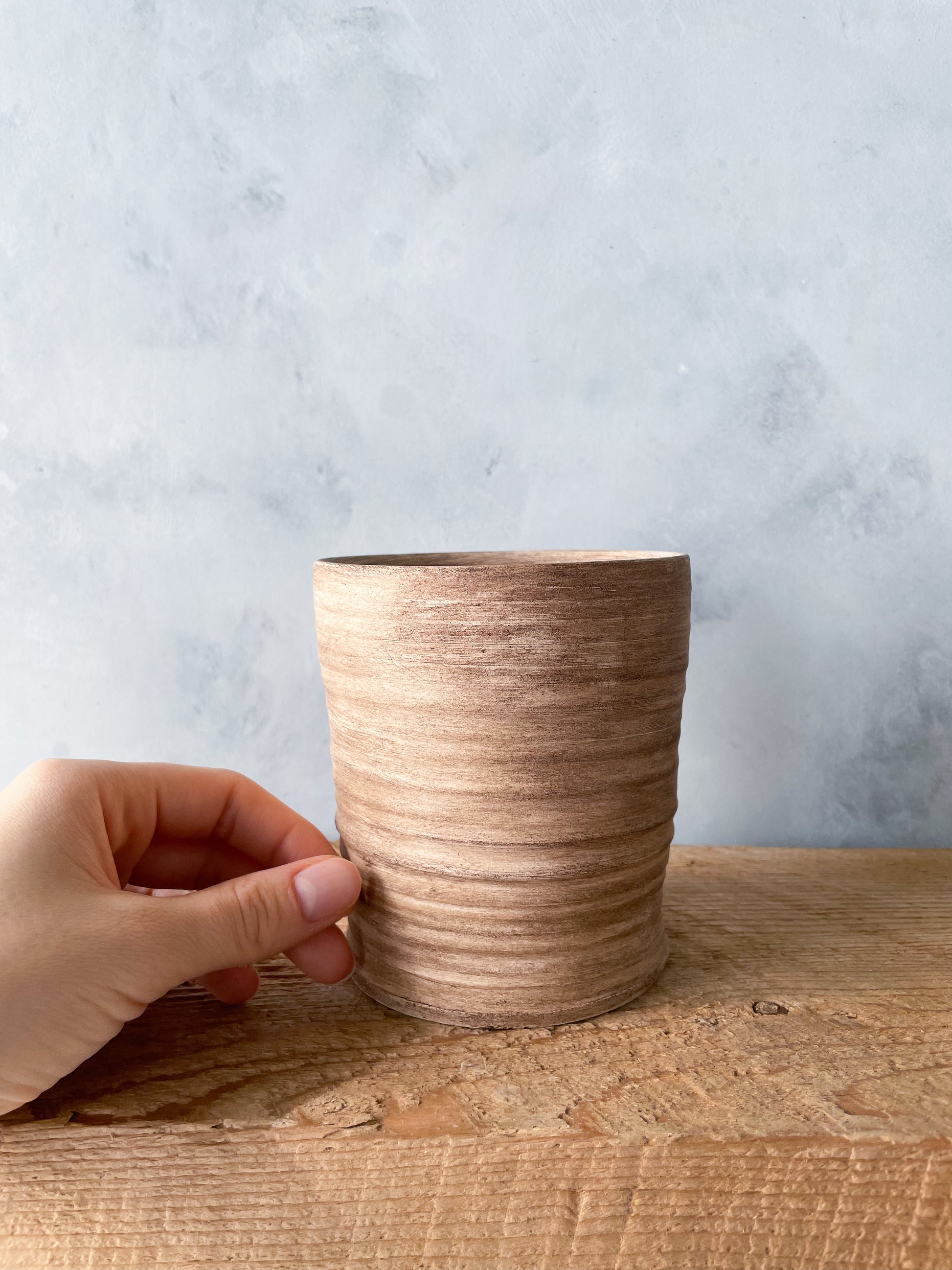 Close-up of Hand-Finished Detail on Handmade Vase