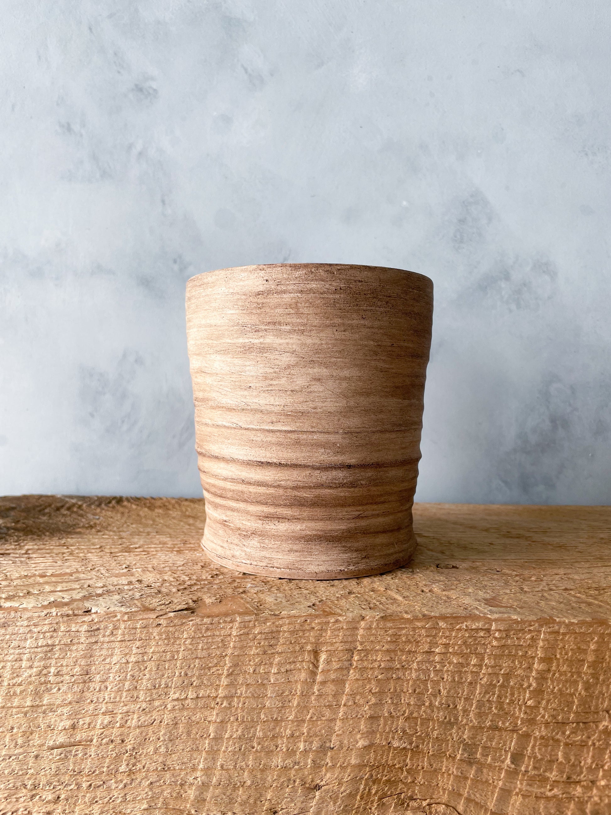 Close-up of Unique Texture on Handmade Vase