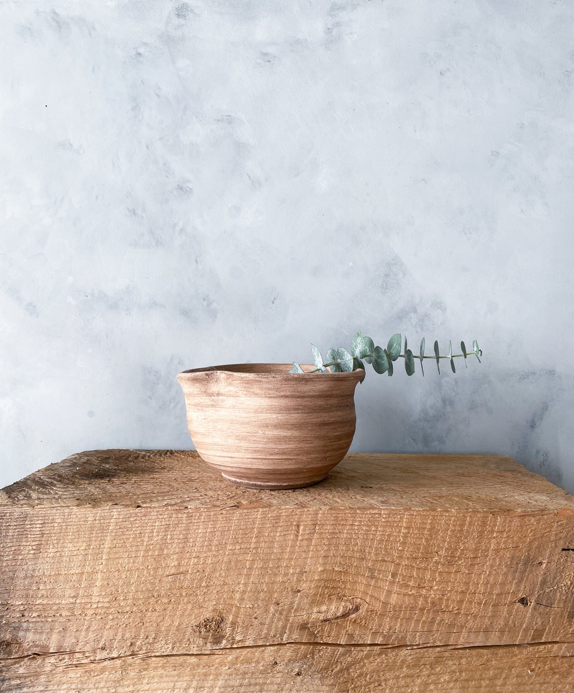 Side view of Earth Collection Dish showing textured finish