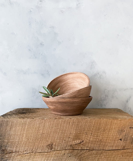 Neutral toned Earth Collection Decorative Dish on display