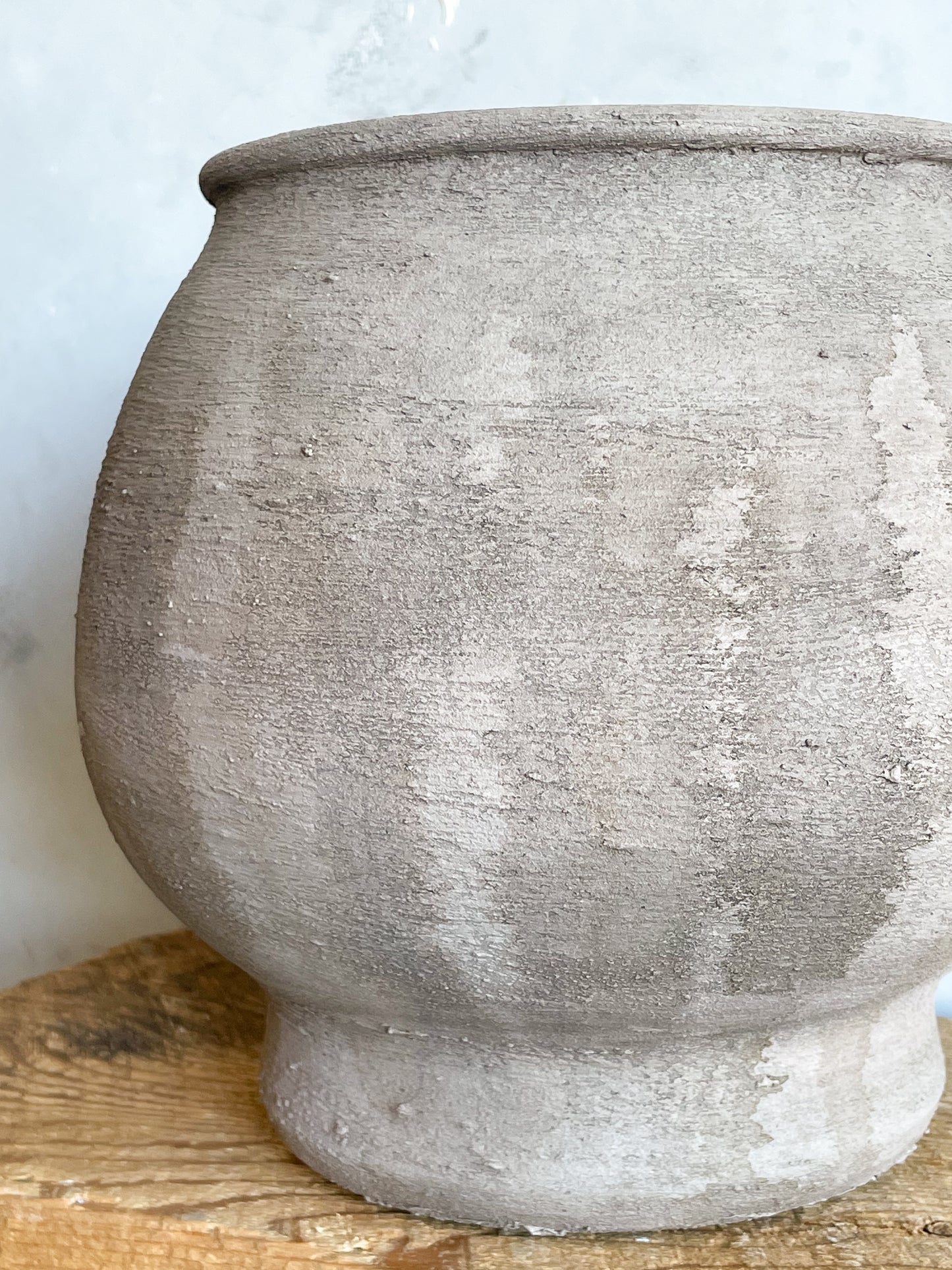 Close-up of Unique Texture on Hand-Finished Vase