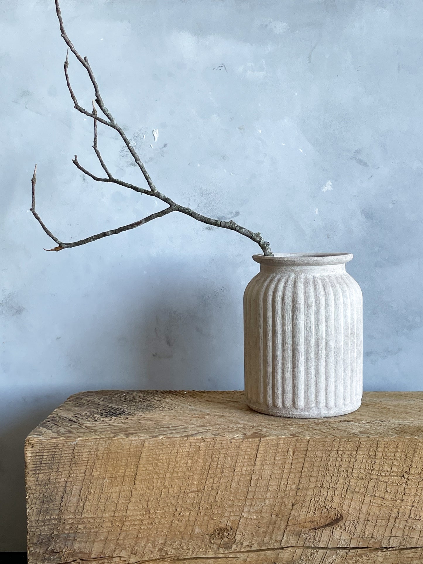 milos| rustic white textured decorative vase 14