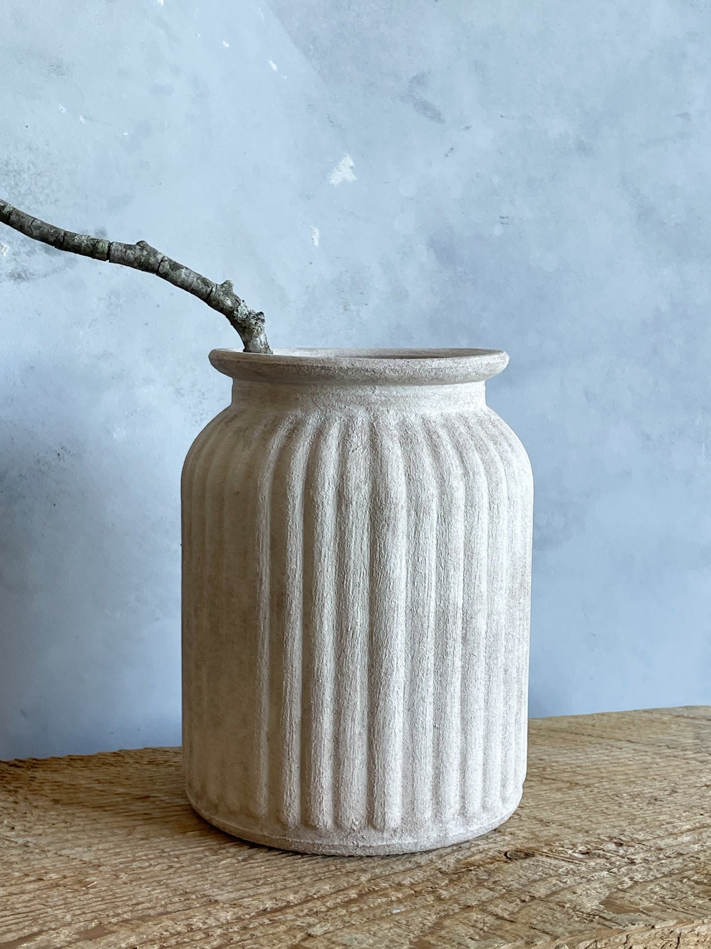 milos| rustic white textured decorative vase 14