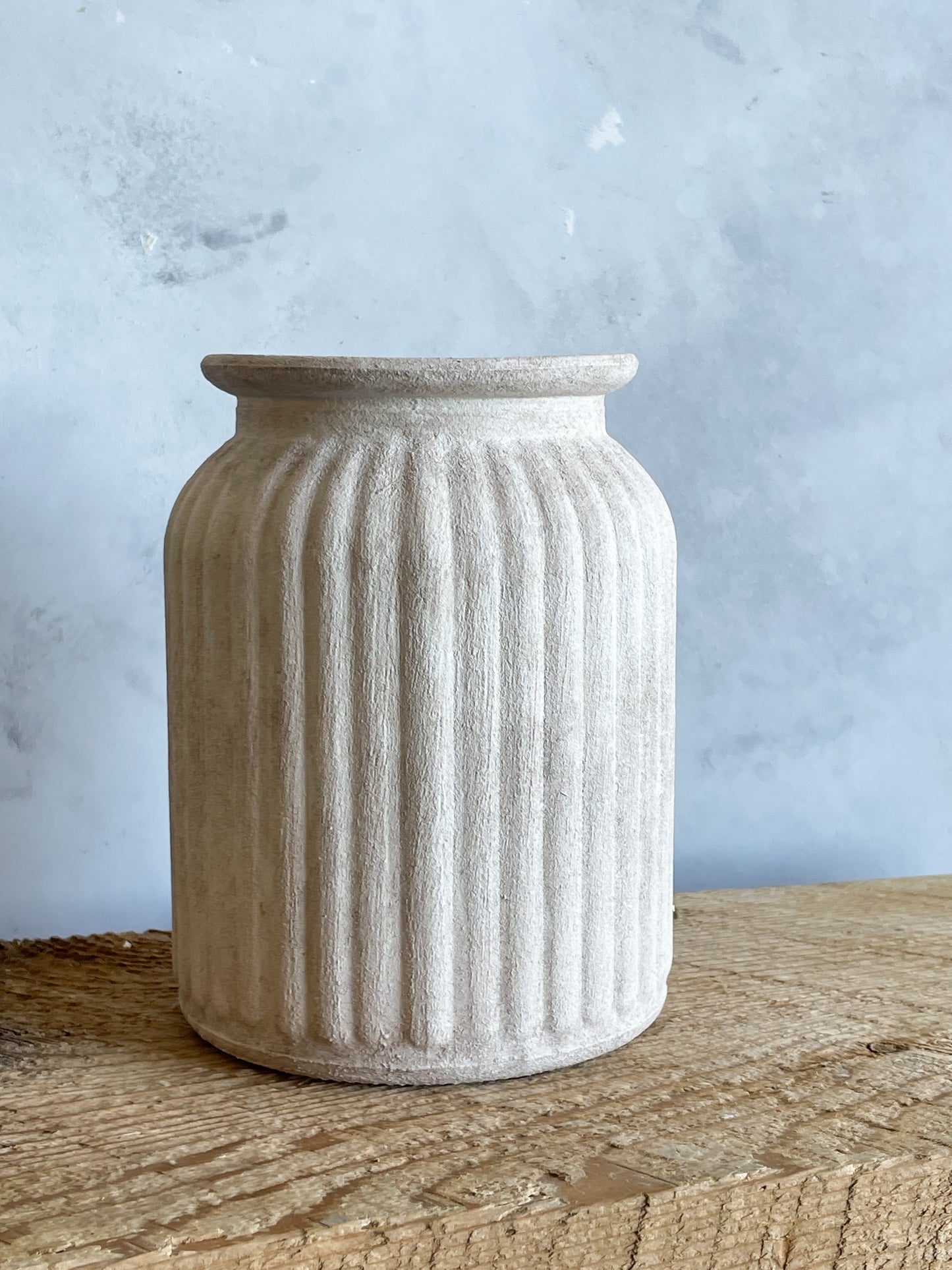 milos| rustic white textured decorative vase 14