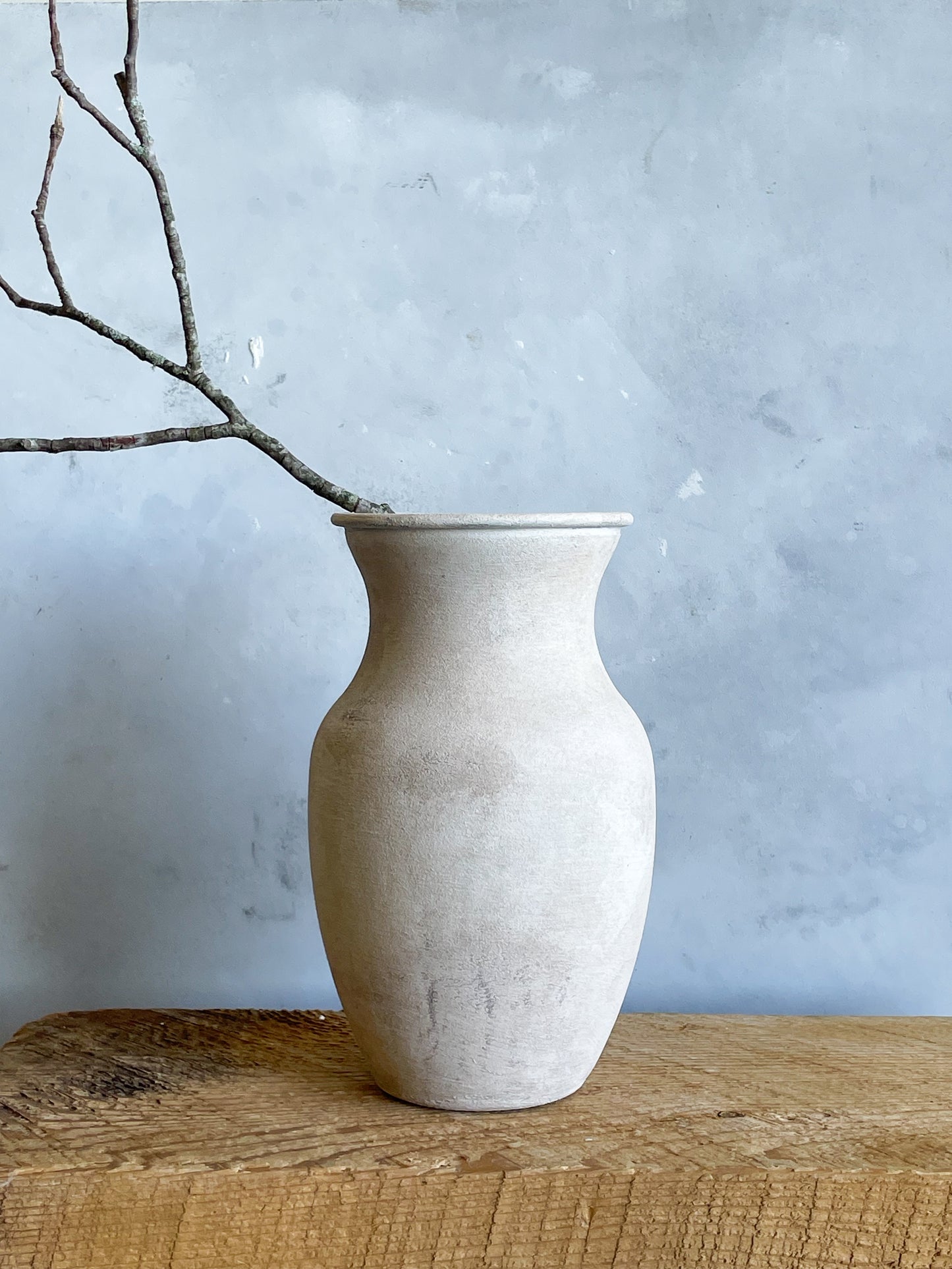 milos| rustic white textured decorative vase 17