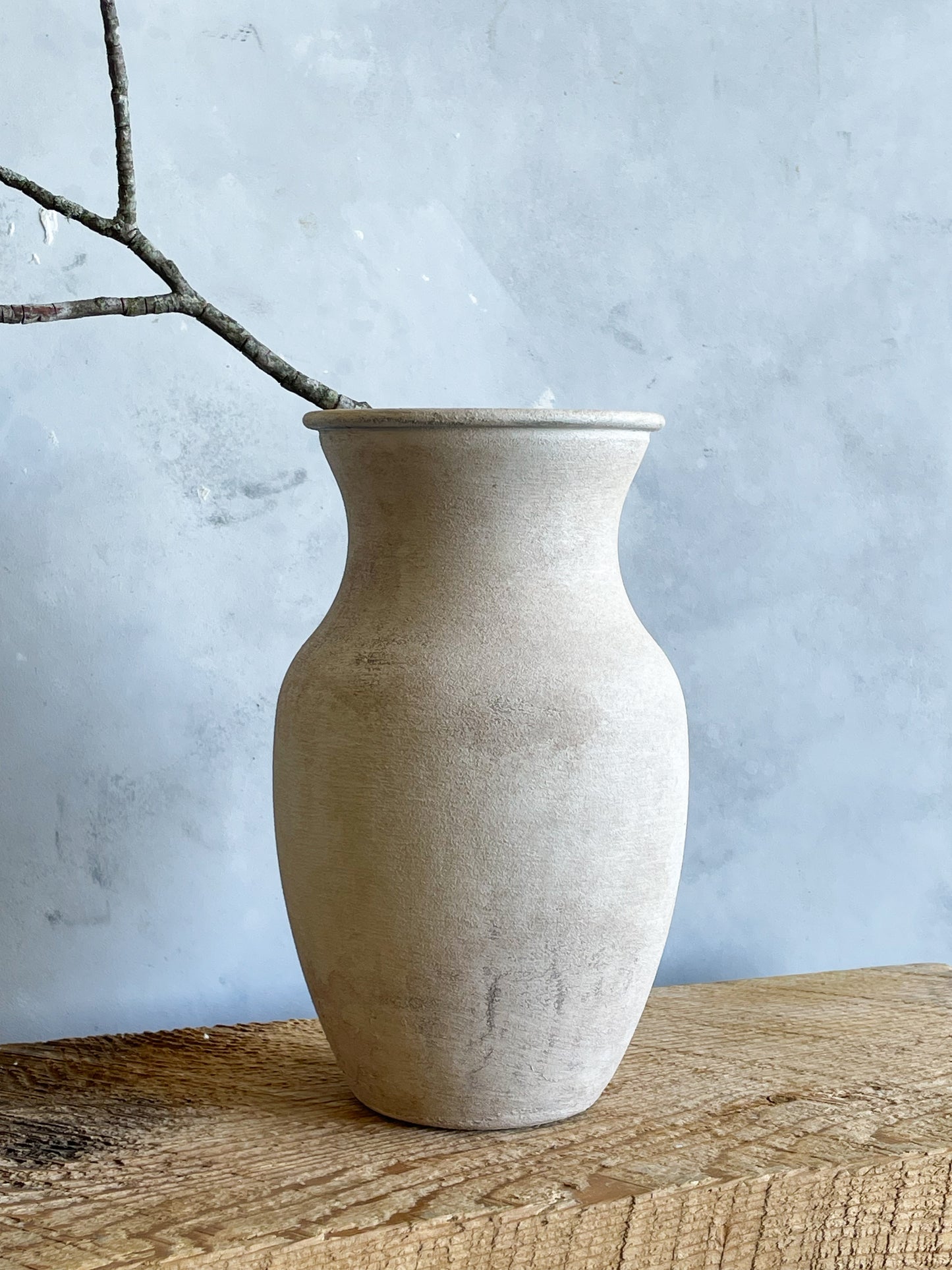 milos| rustic white textured decorative vase 17