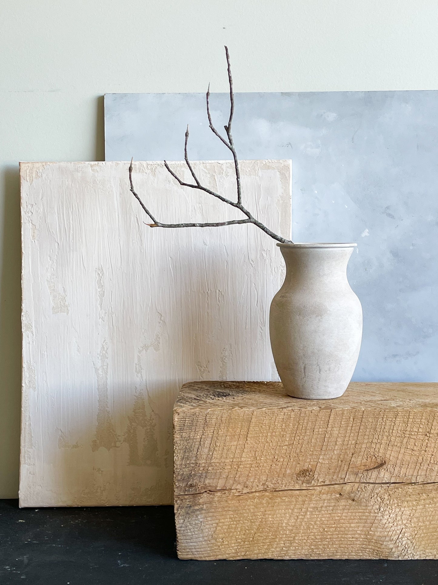 milos| rustic white textured decorative vase 17