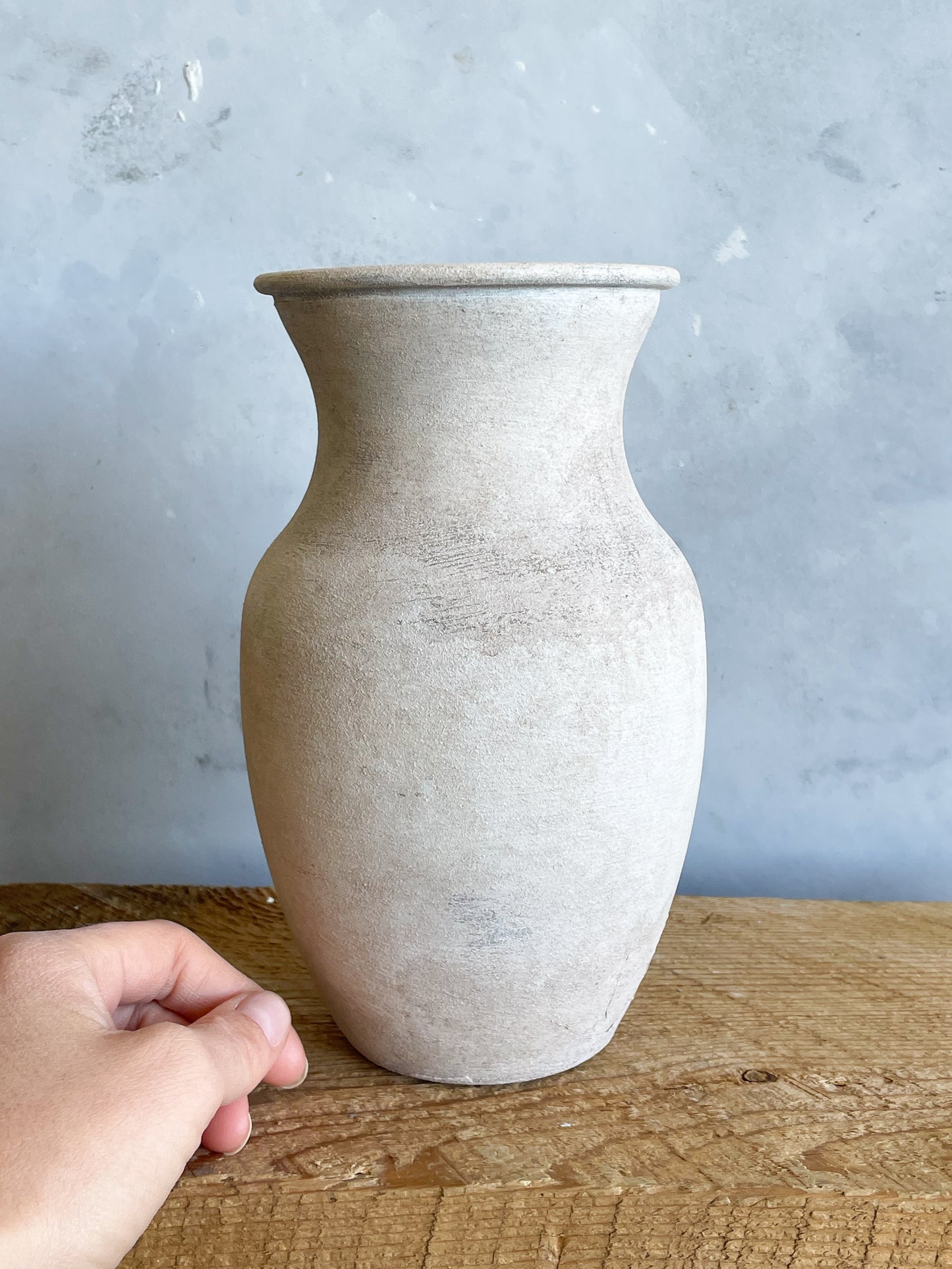 milos| rustic white textured decorative vase 17