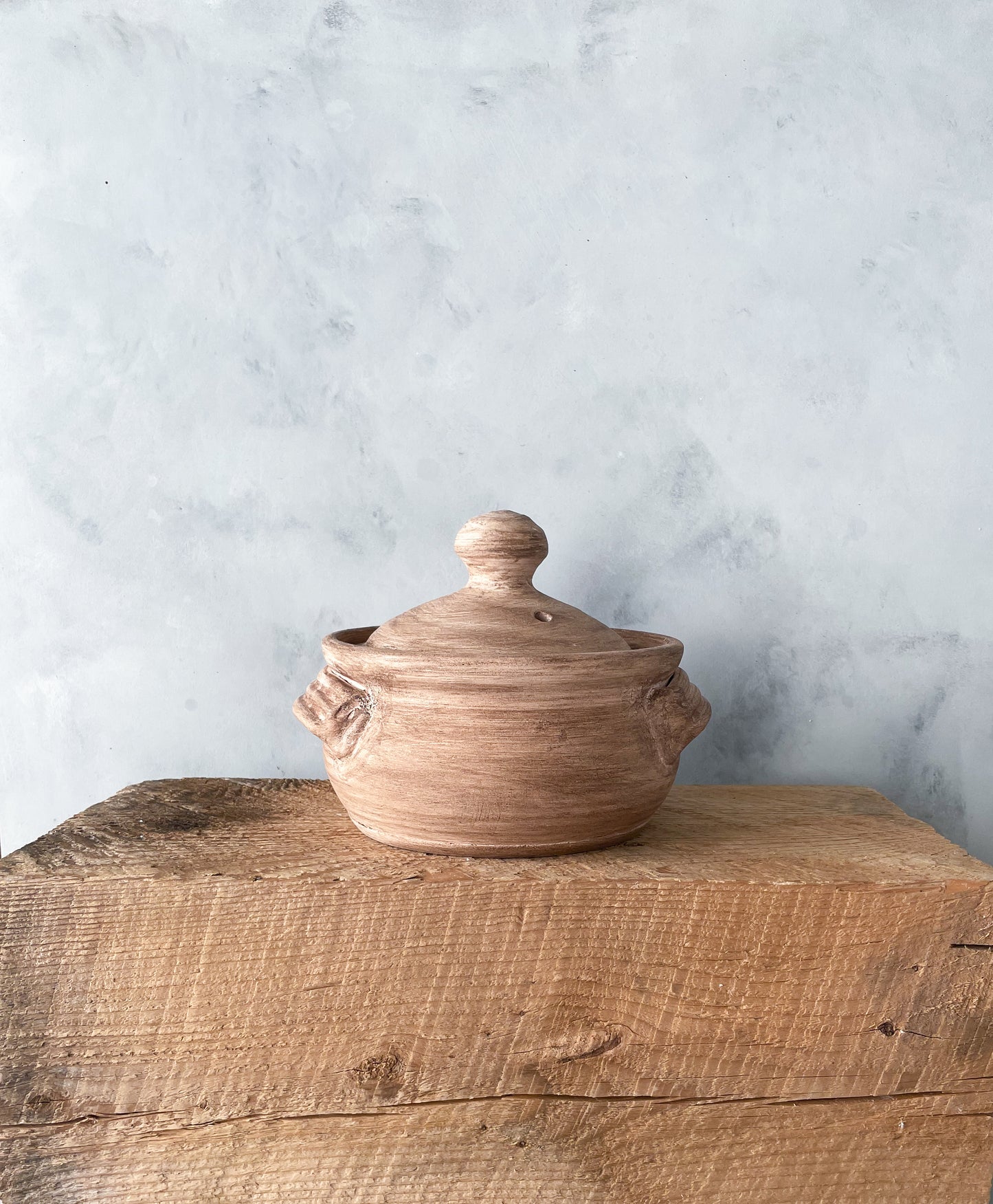 Ceramic Pot with Lid from Earth Collection in natural light