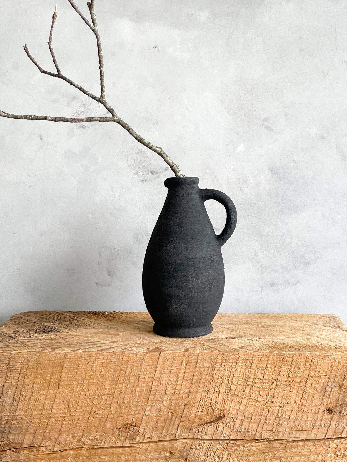 midnight| rustic black textured decorative bud vase 20