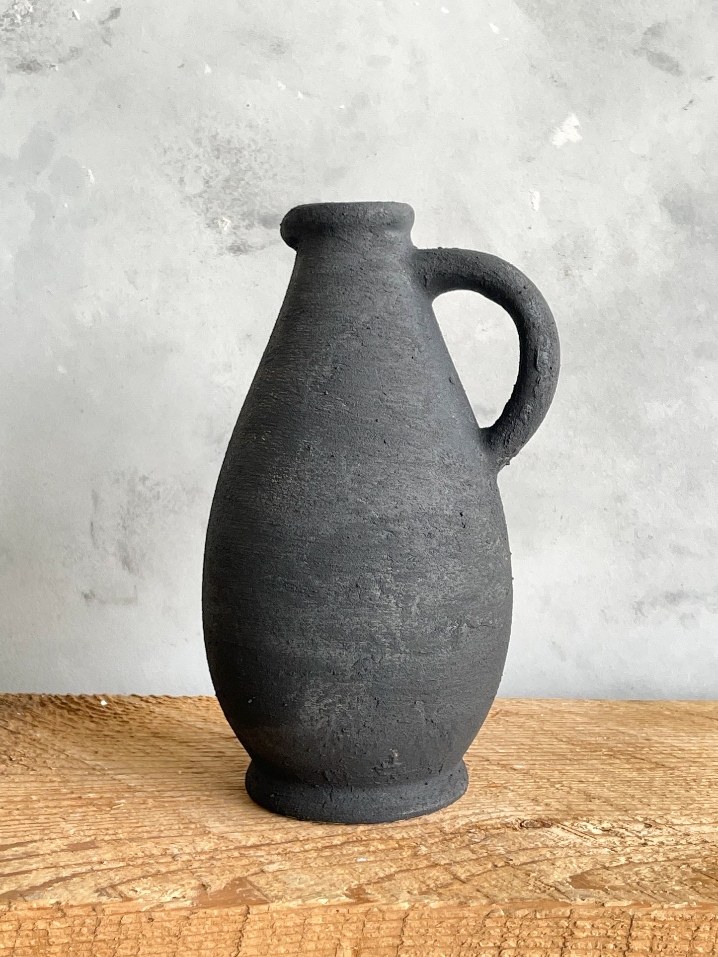 midnight| rustic black textured decorative bud vase 20