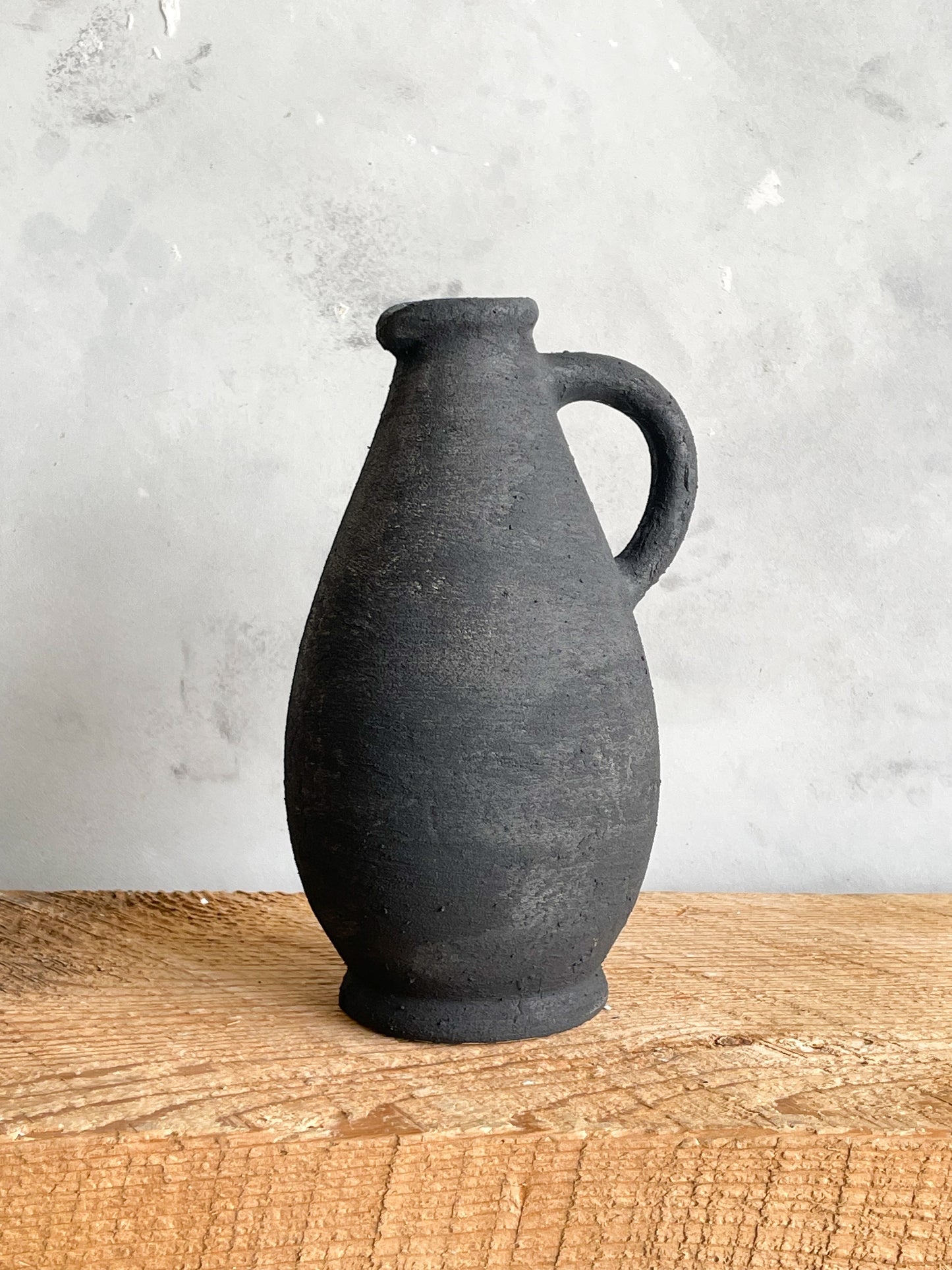 midnight| rustic black textured decorative bud vase 20