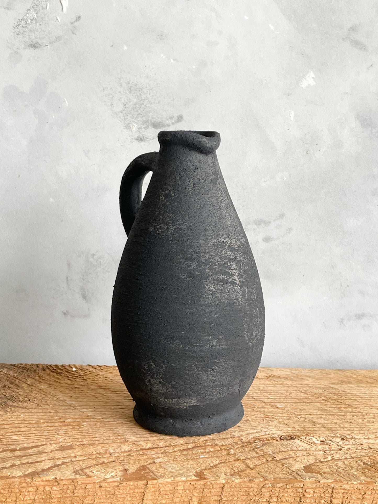 midnight| rustic black textured decorative bud vase 20