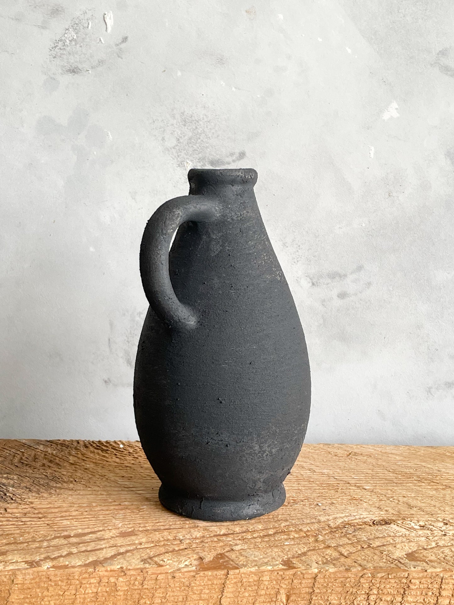 midnight| rustic black textured decorative bud vase 20