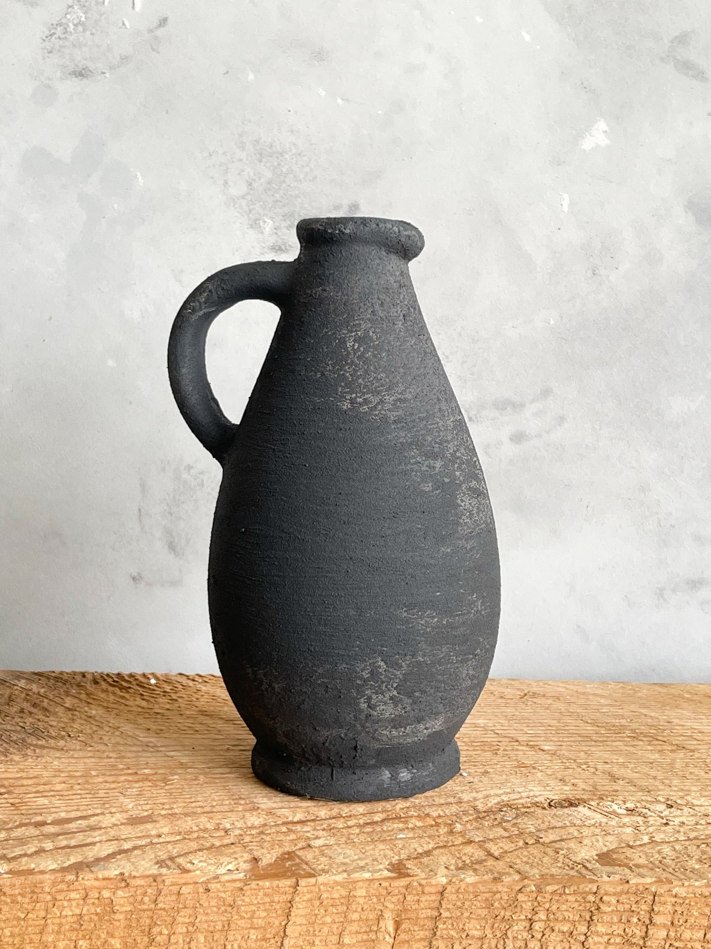 midnight| rustic black textured decorative bud vase 20