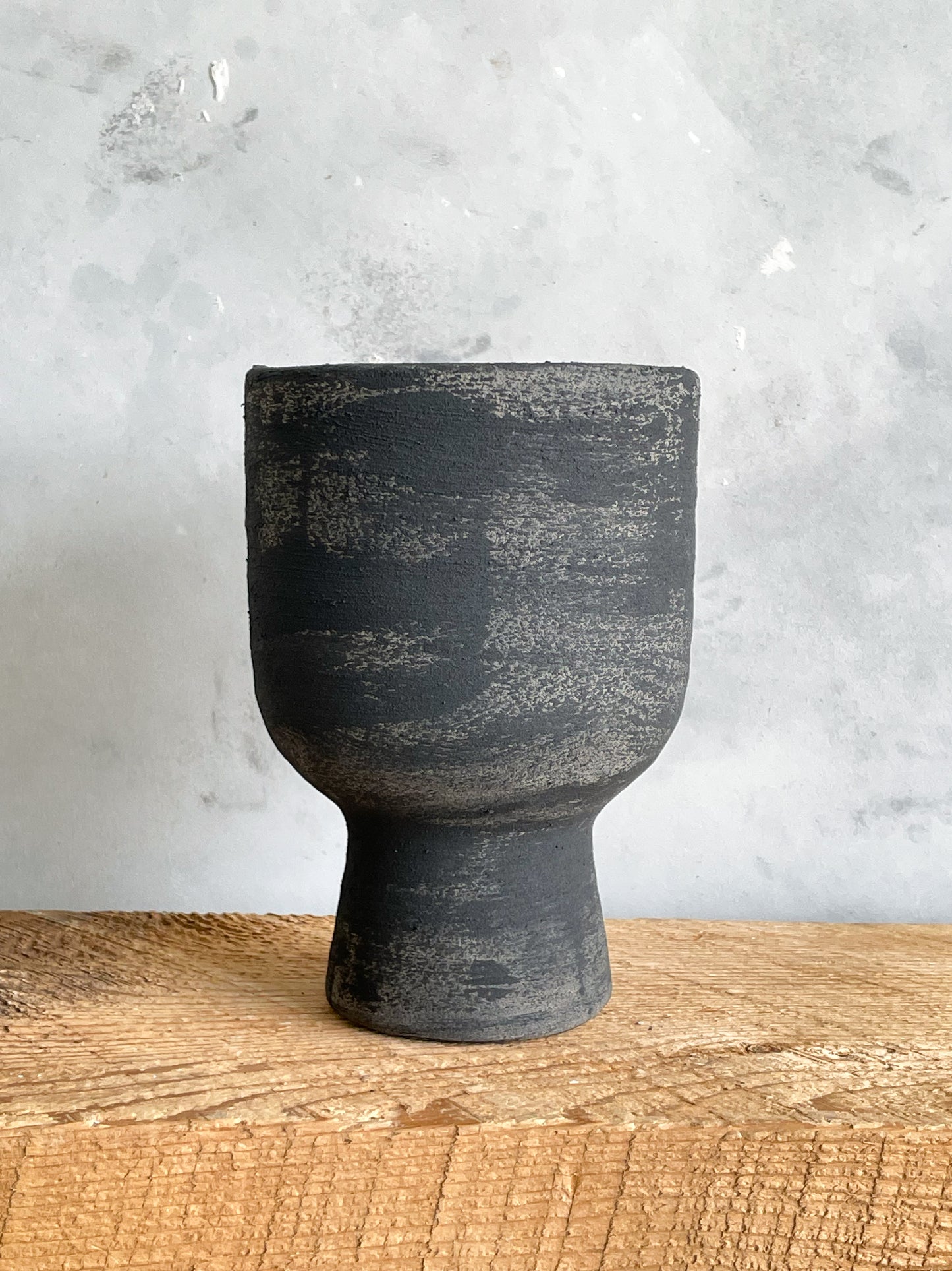 midnight| aged black textured decorative planter vase 30