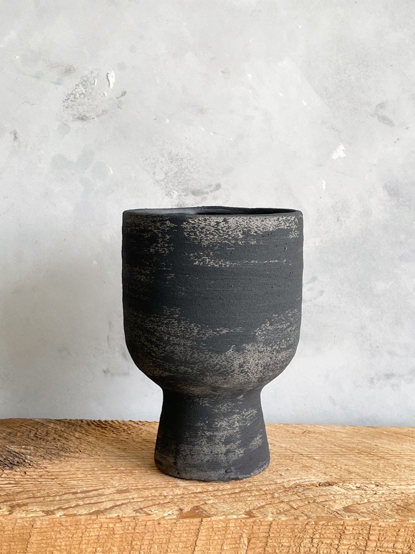 midnight| aged black textured decorative planter vase 30