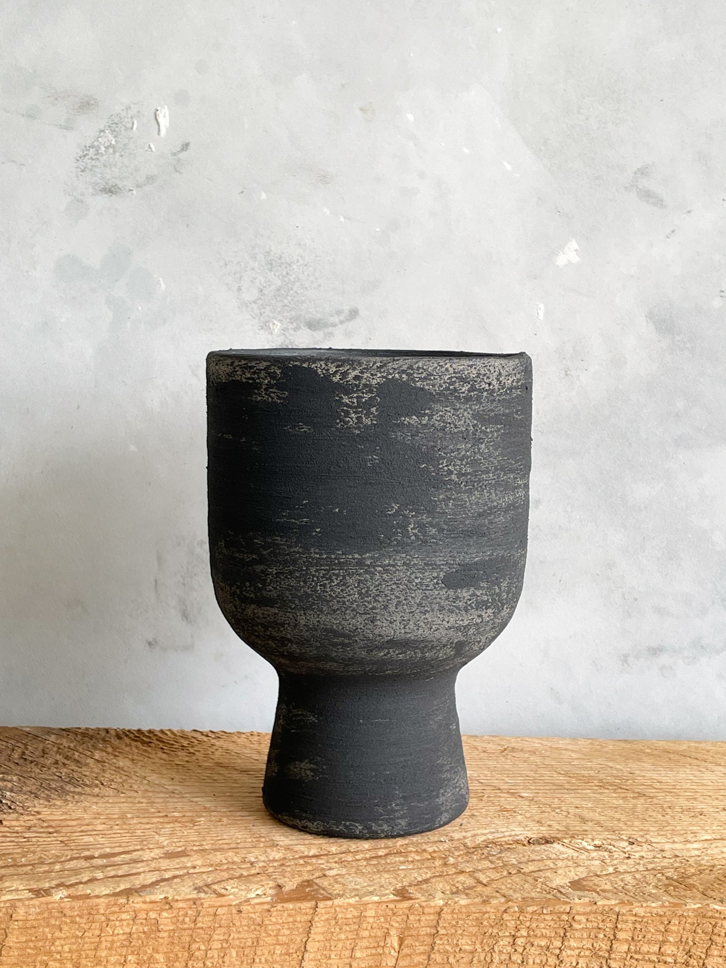 midnight| aged black textured decorative planter vase 30