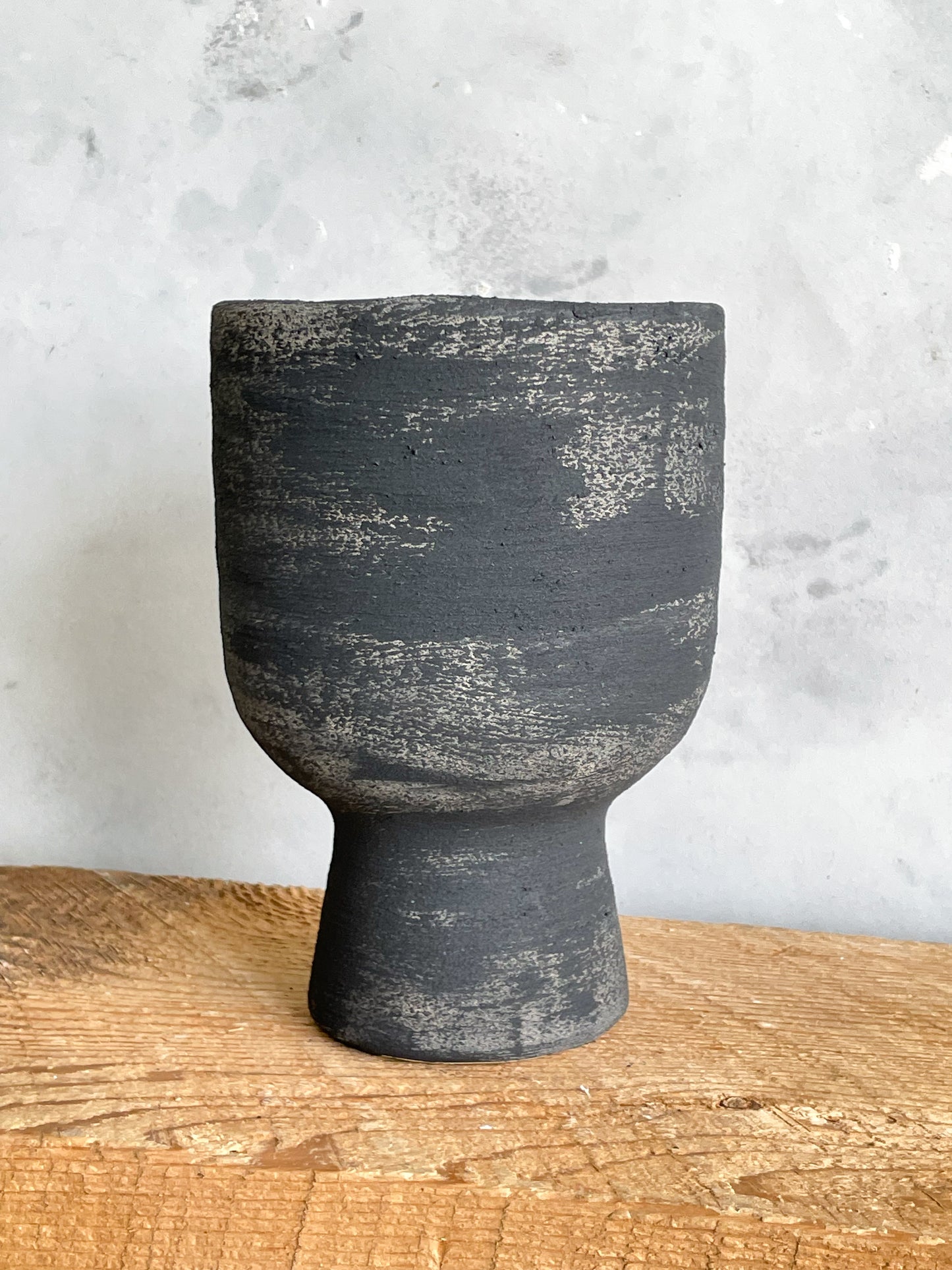 midnight| aged black textured decorative planter vase 30