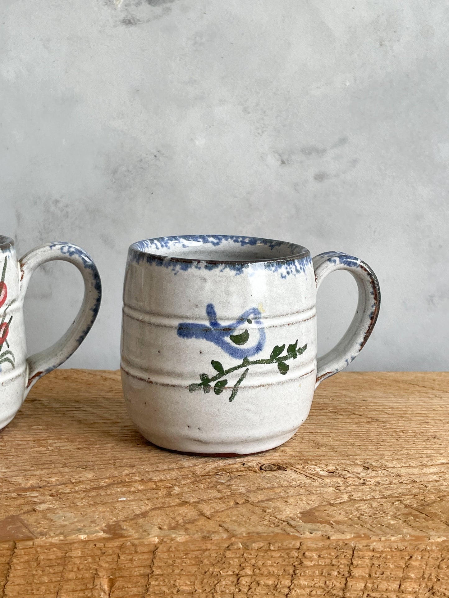 vintage handmade owens mug set