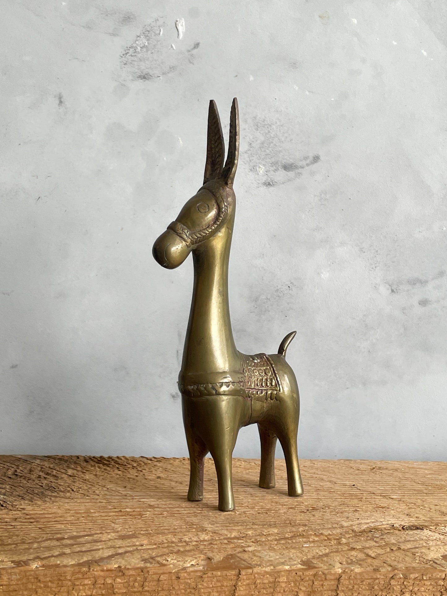 vintage brass donkey/llama figurine