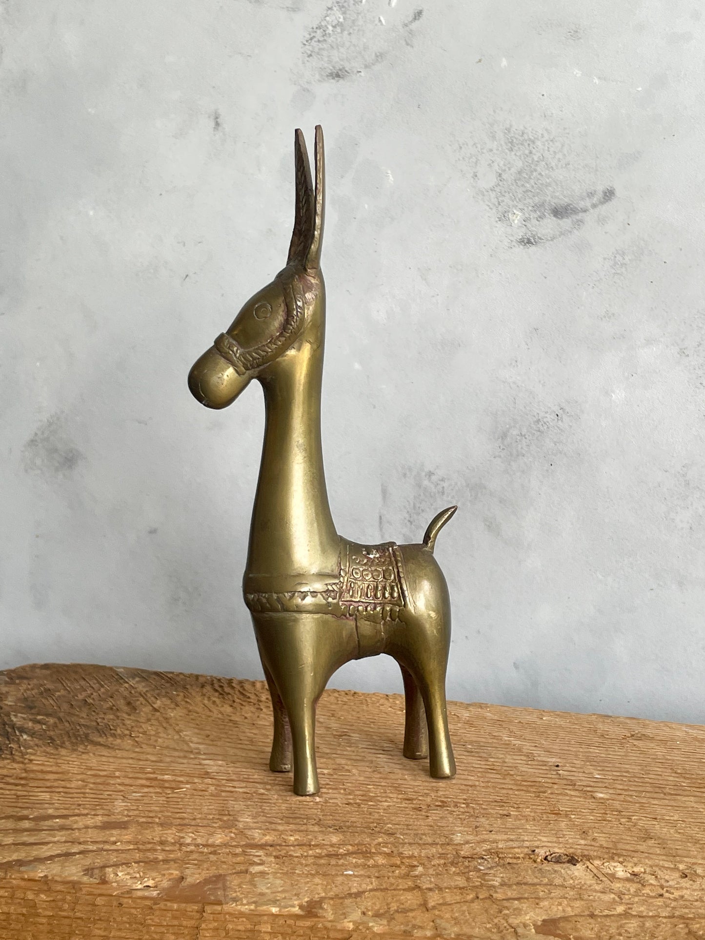 vintage brass donkey/llama figurine