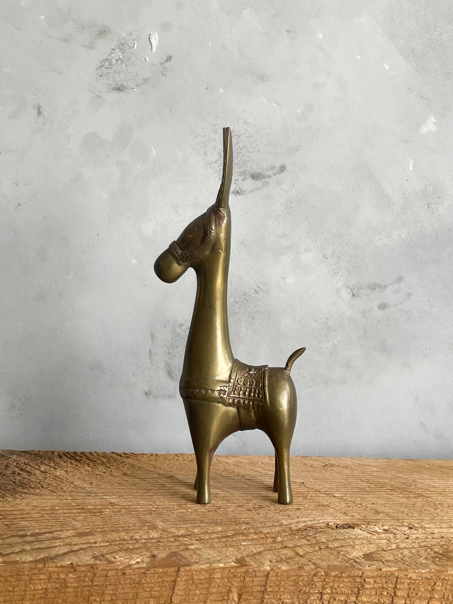 vintage brass donkey/llama figurine