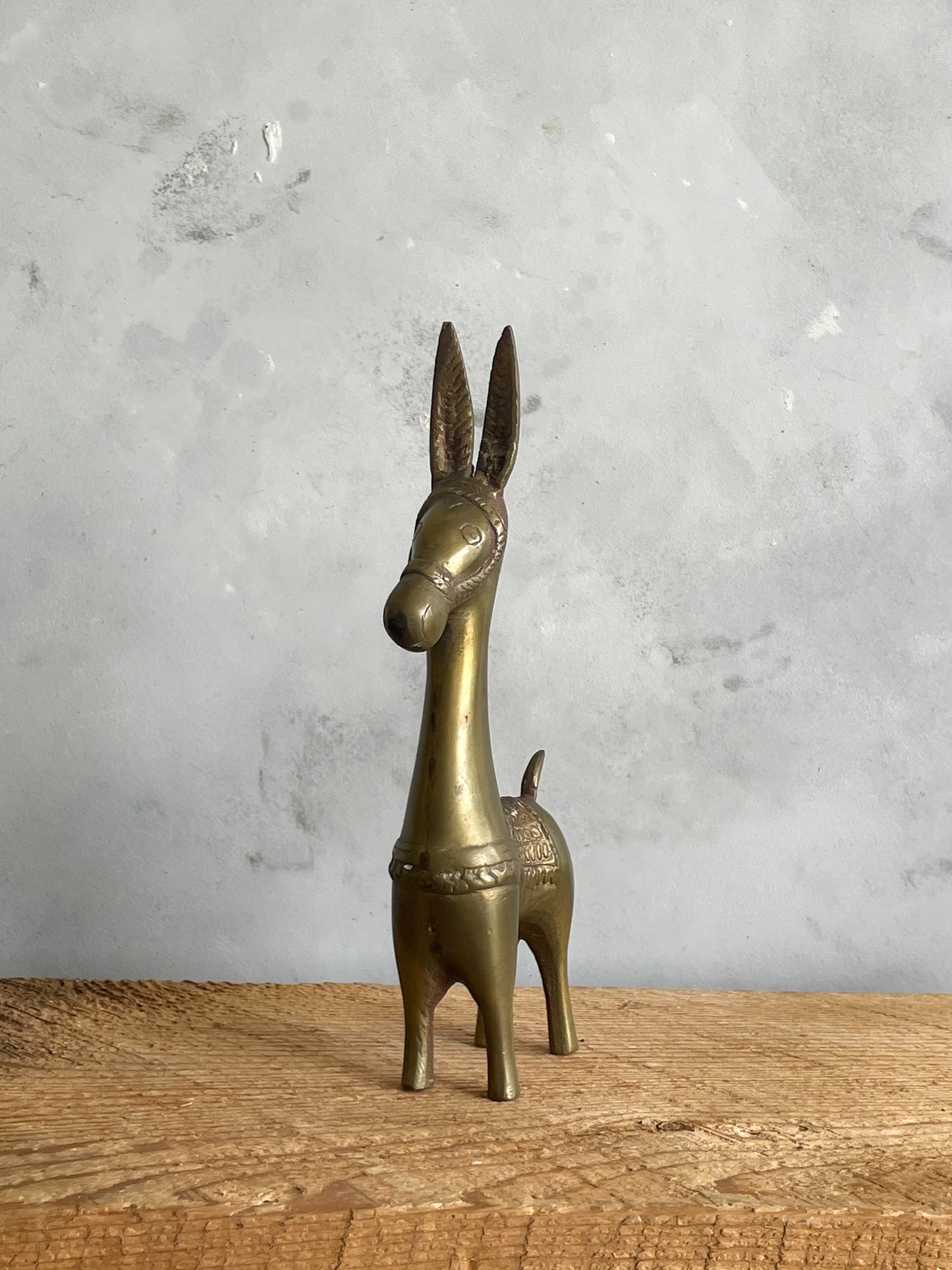 vintage brass donkey/llama figurine