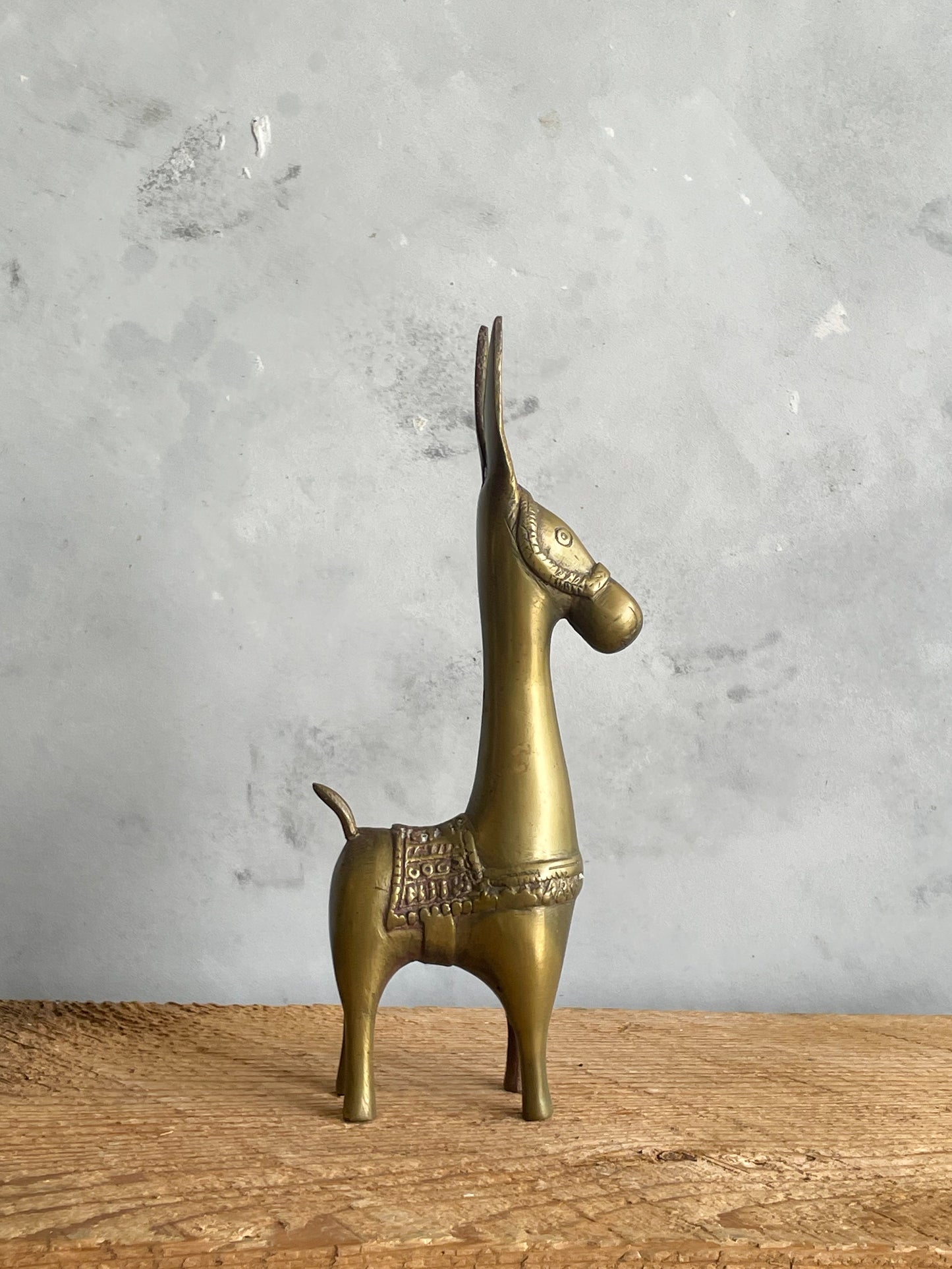 vintage brass donkey/llama figurine