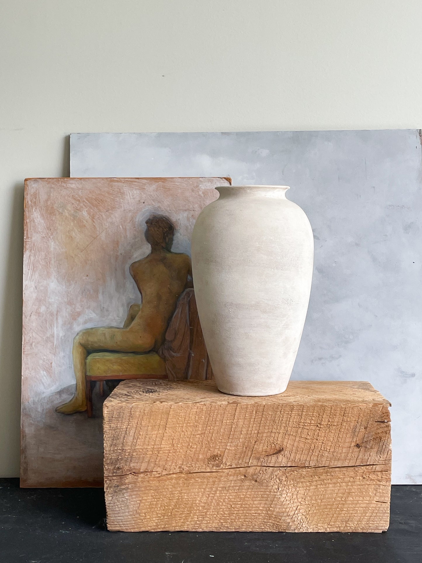 milos| rustic white textured large vase 26