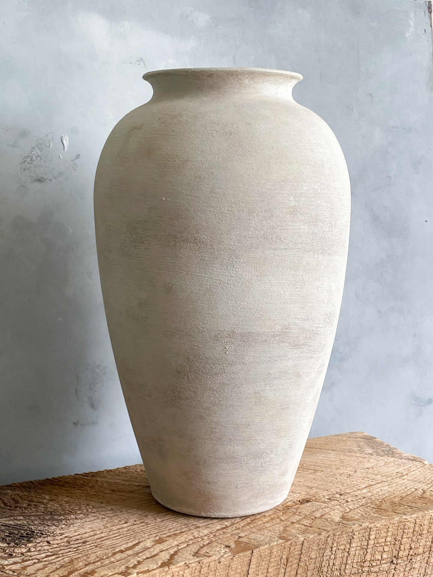 milos| rustic white textured large vase 26