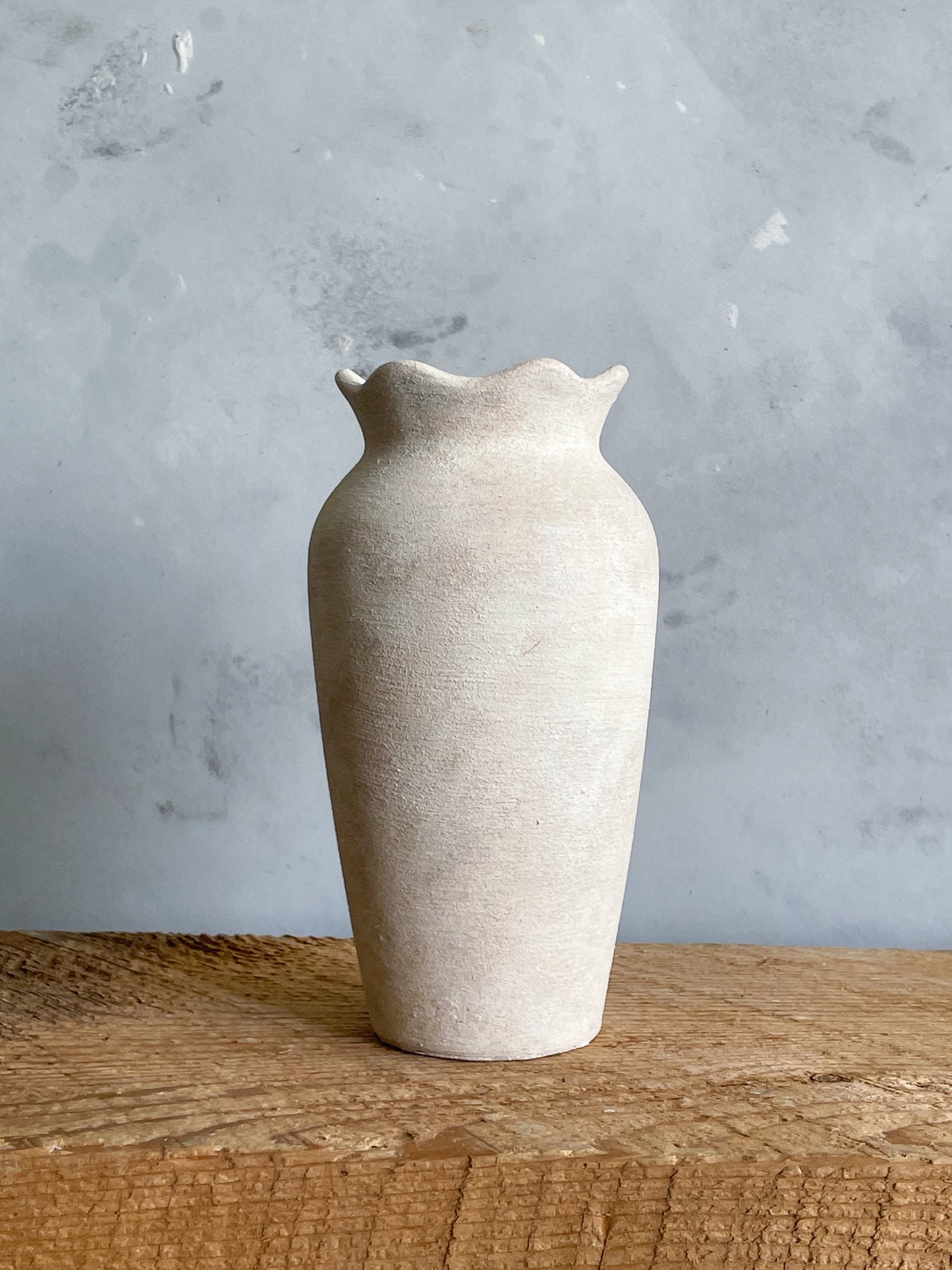 milos| rustic white textured vase 23