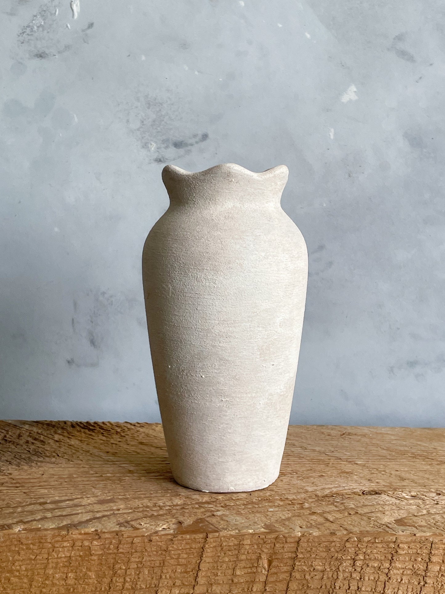 milos| rustic white textured vase 23