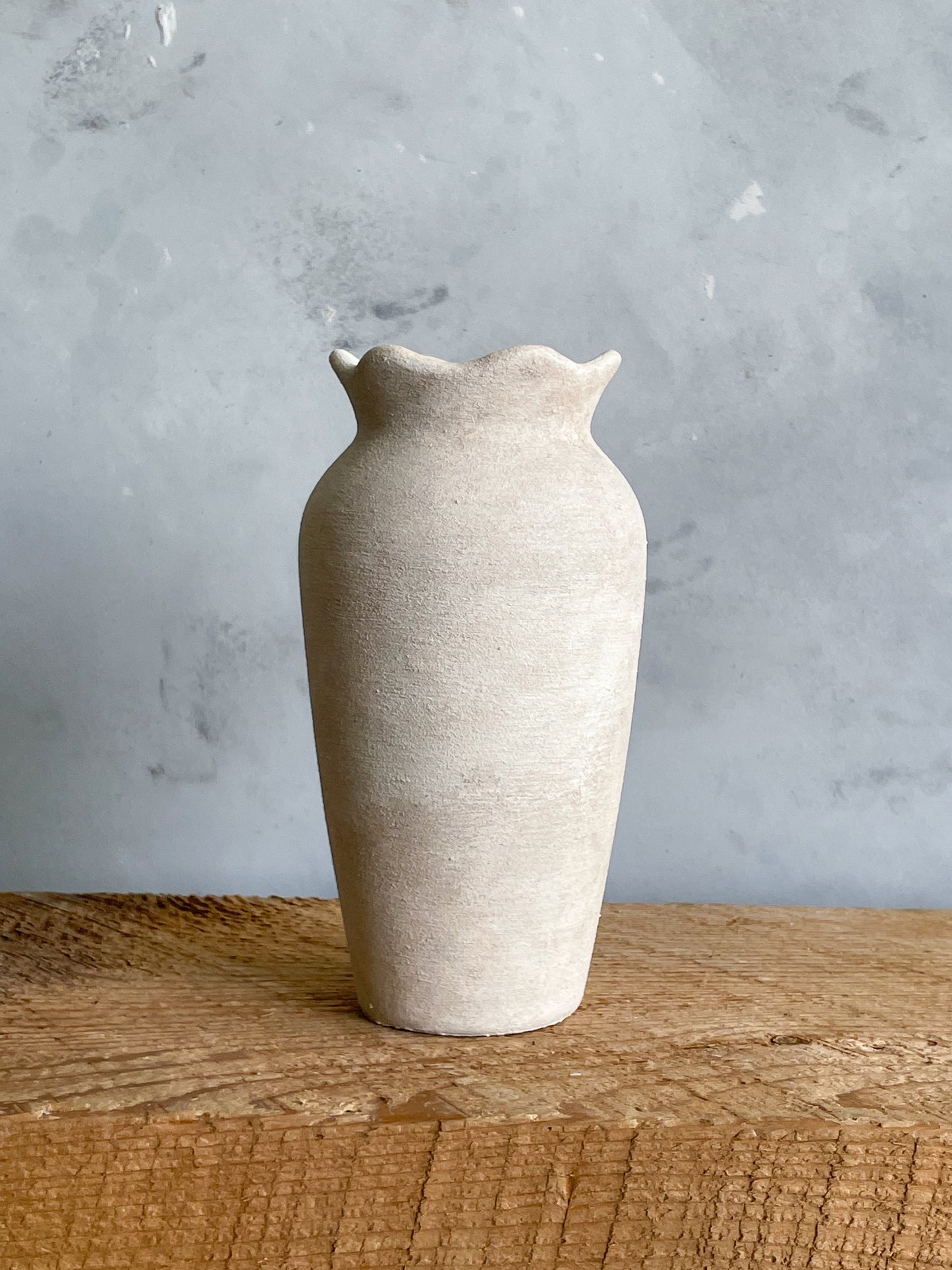 milos| rustic white textured vase 23