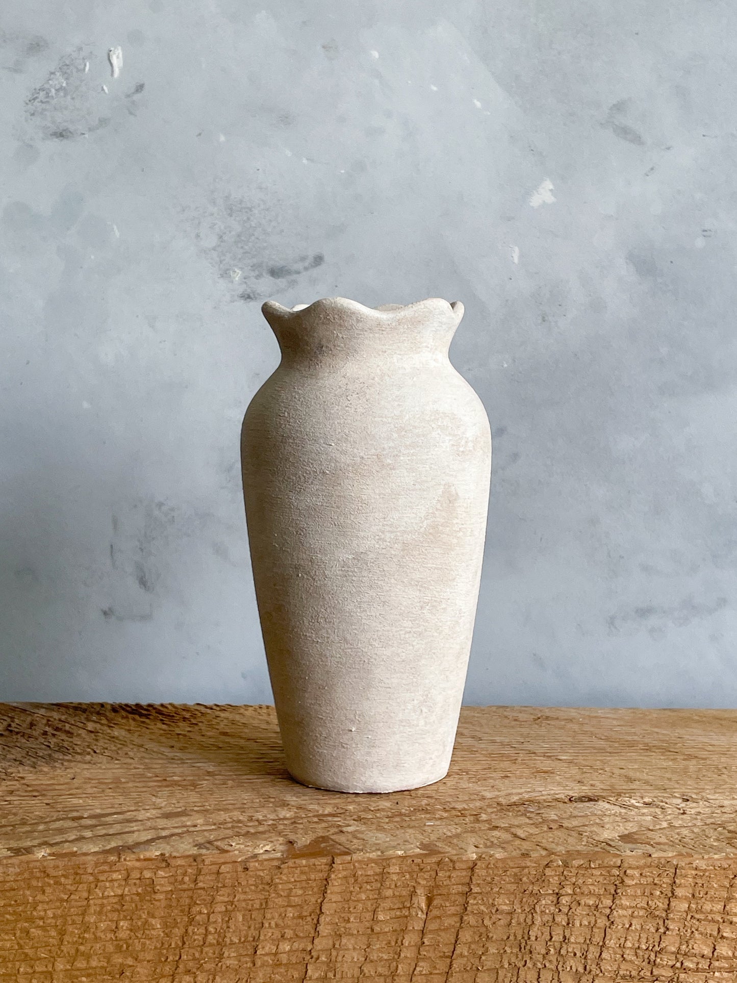 milos| rustic white textured vase 23