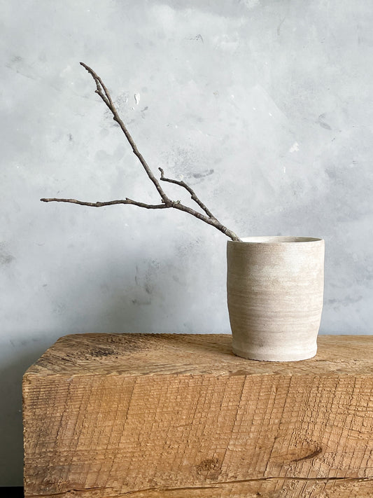 milos| rustic white textured vase 30