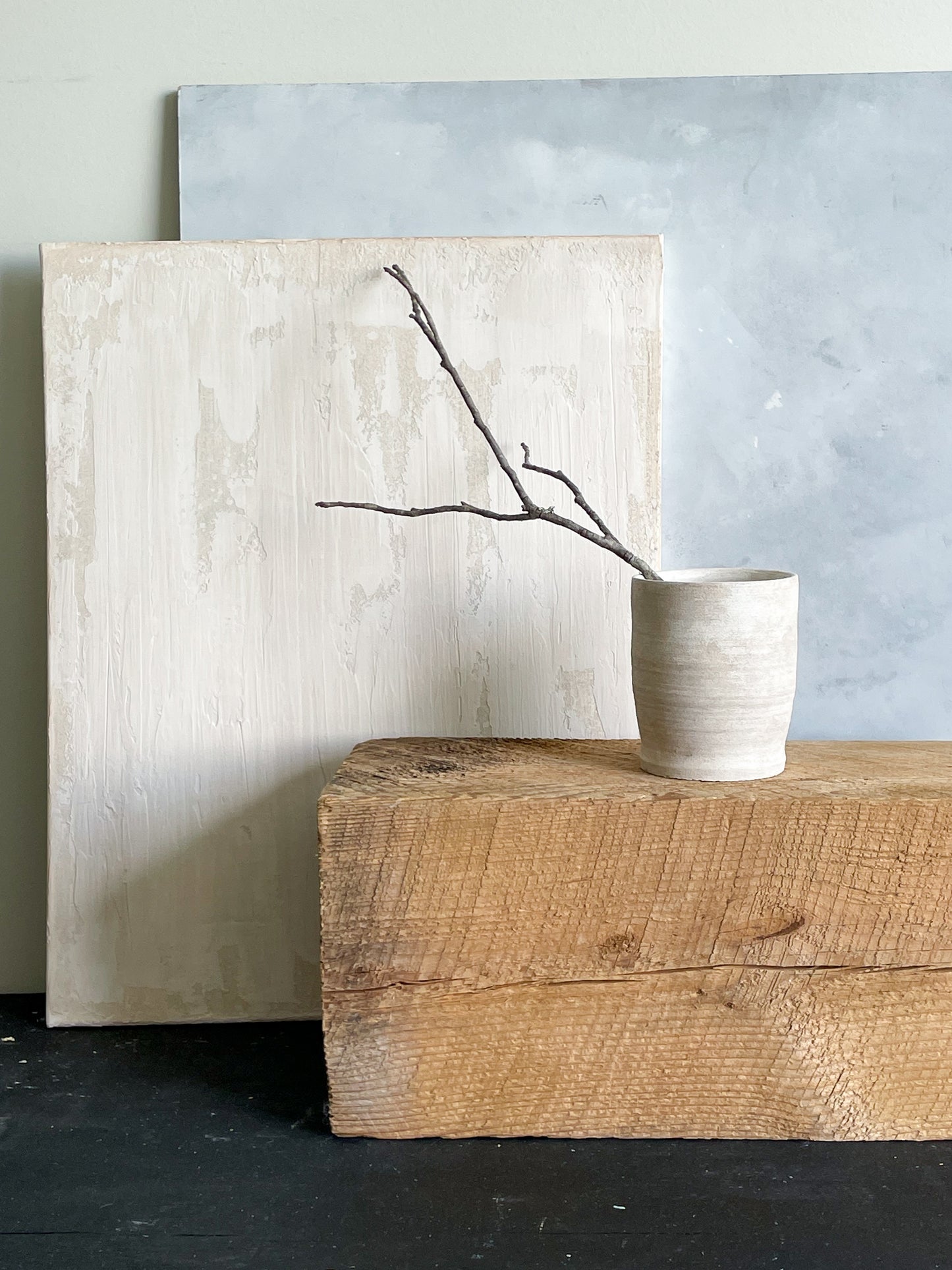 milos| rustic white textured vase 30