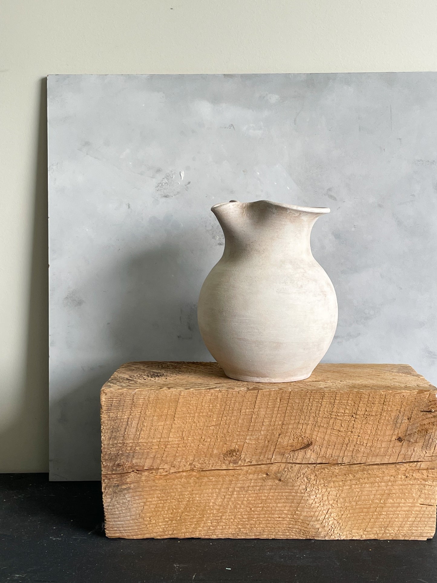 milos| rustic white textured vase 32